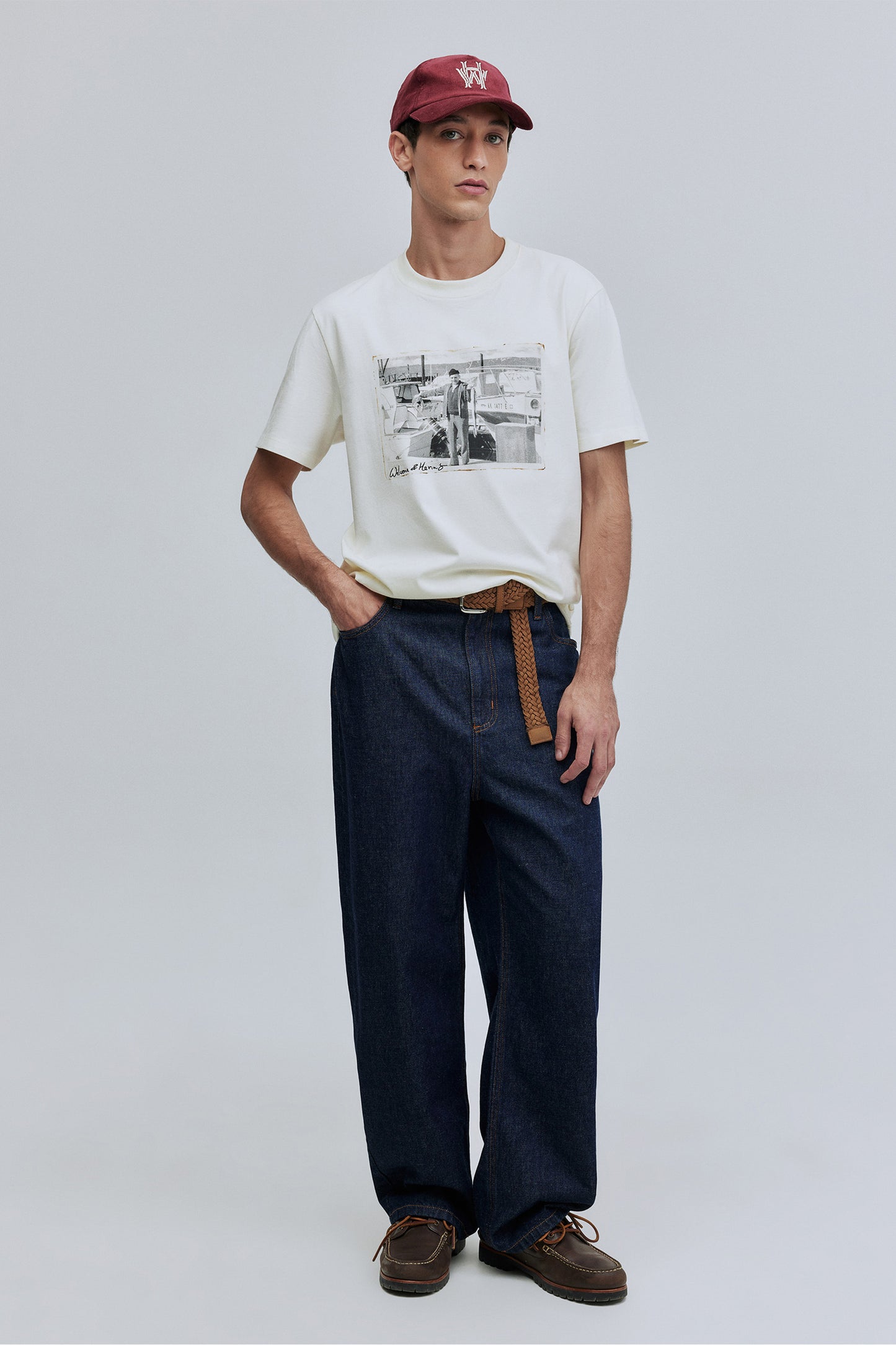 T-shirt Comfort Fit Postcard Hering + Welcome - Off White
