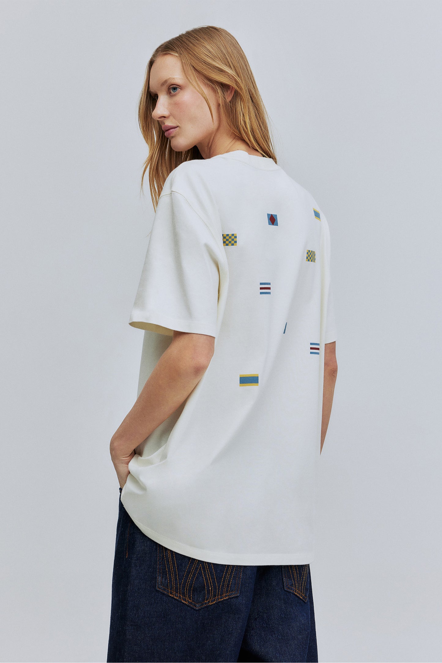 T-shirt Comfort Fit Boats Hering + Welcome - Off White