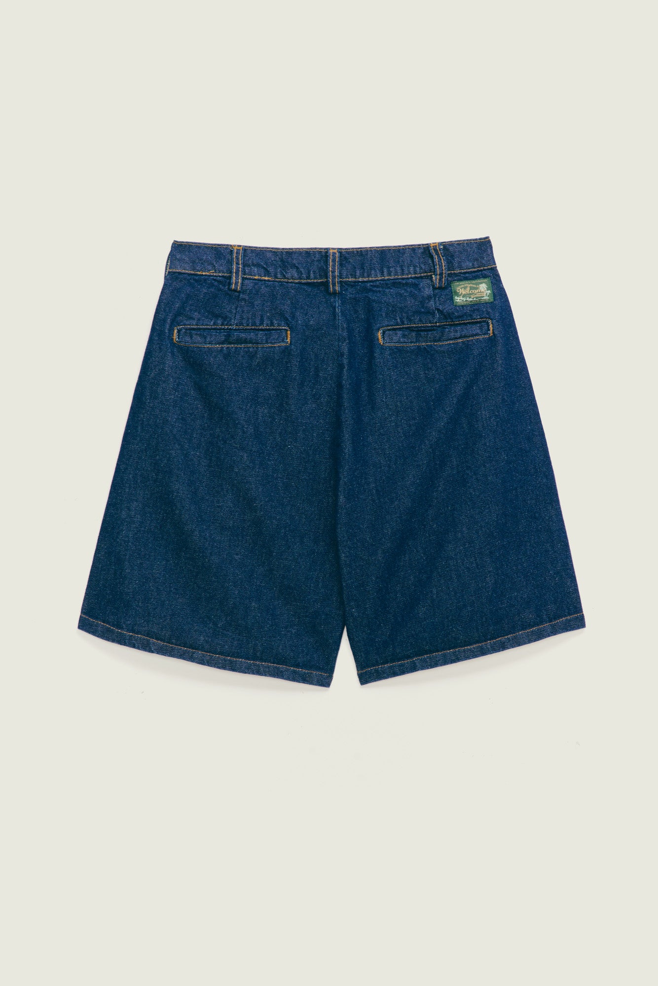 Bermuda Jeans Alfaiataria Dupla Prega - Indigo