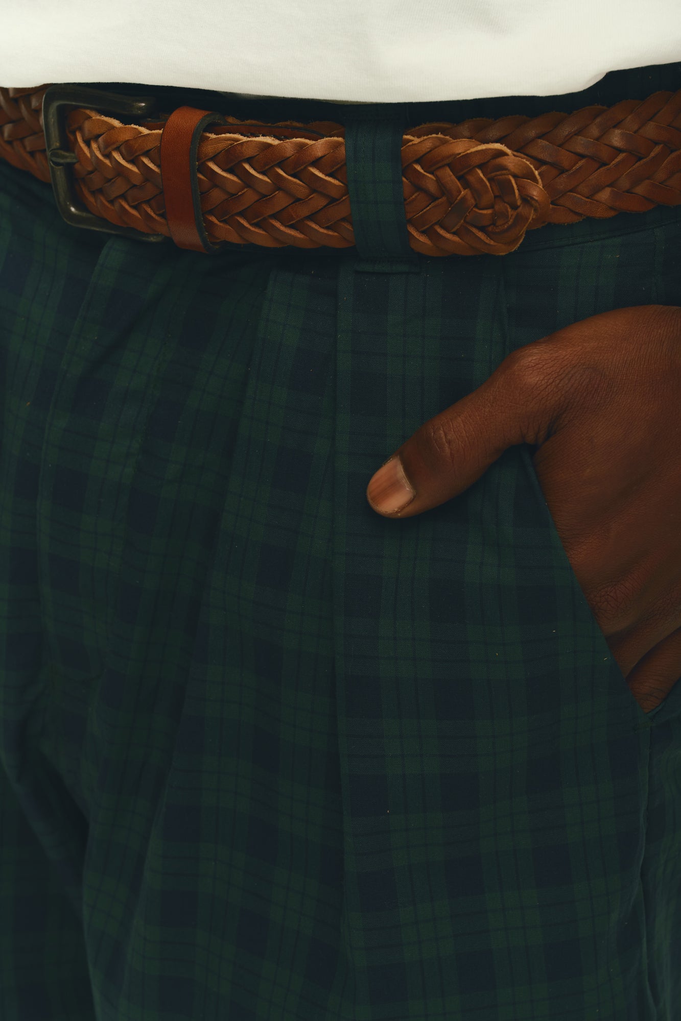 Bermuda Alfaiataria Dupla Prega - Irish Plaid