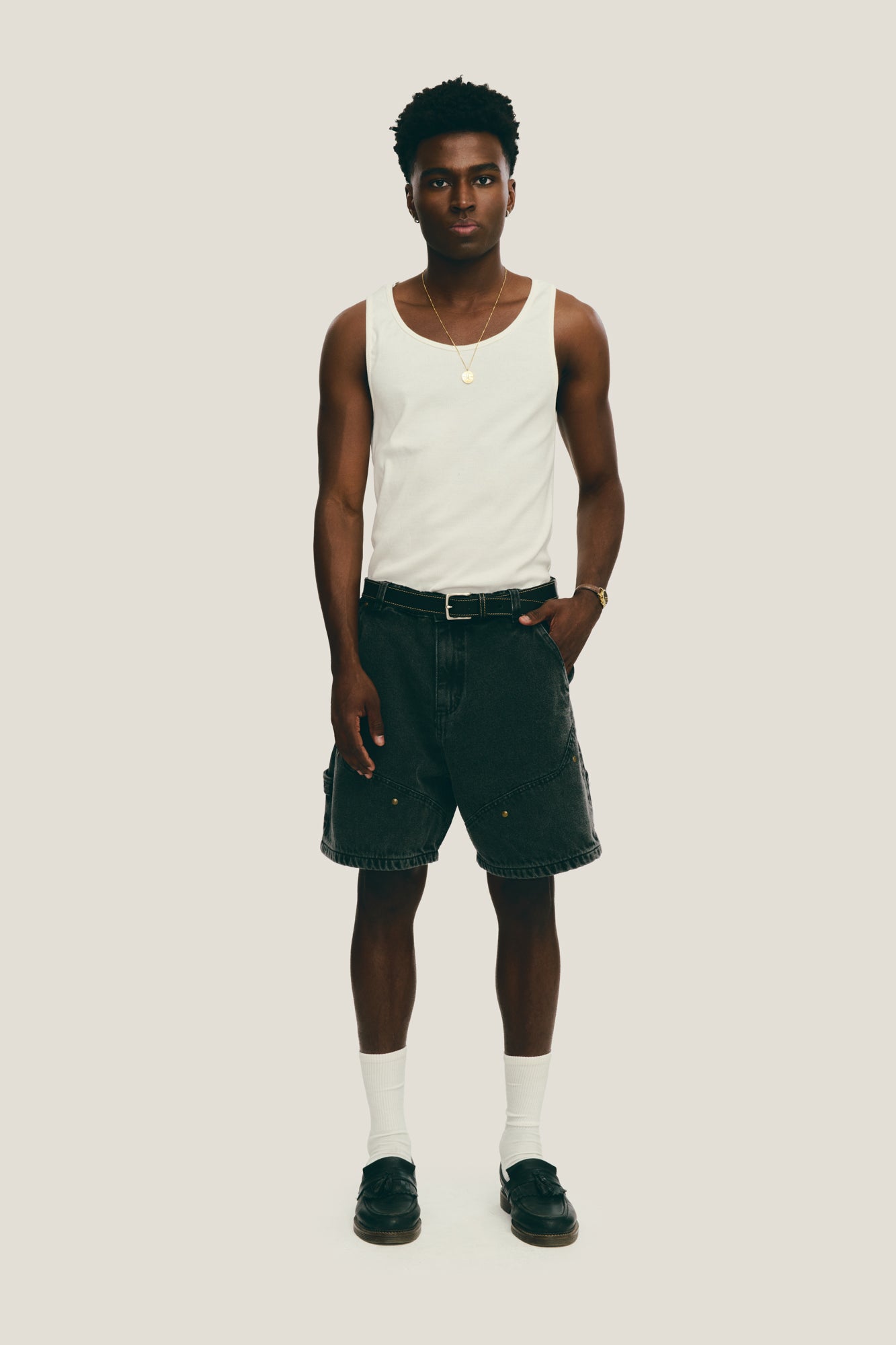 Bermuda Jeans Western - Preta