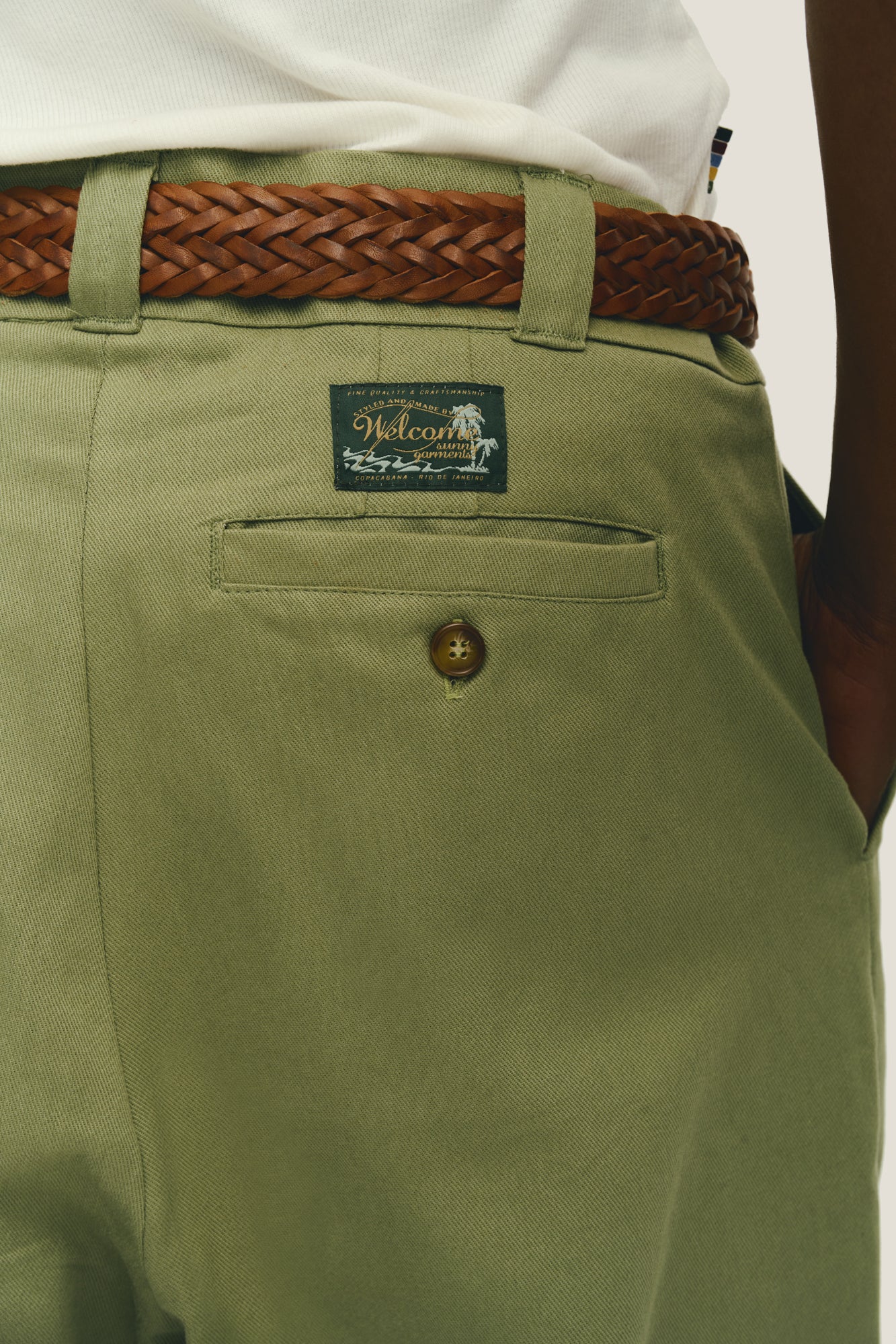 Calça Alfaiataria Dupla Prega - Verde Olive