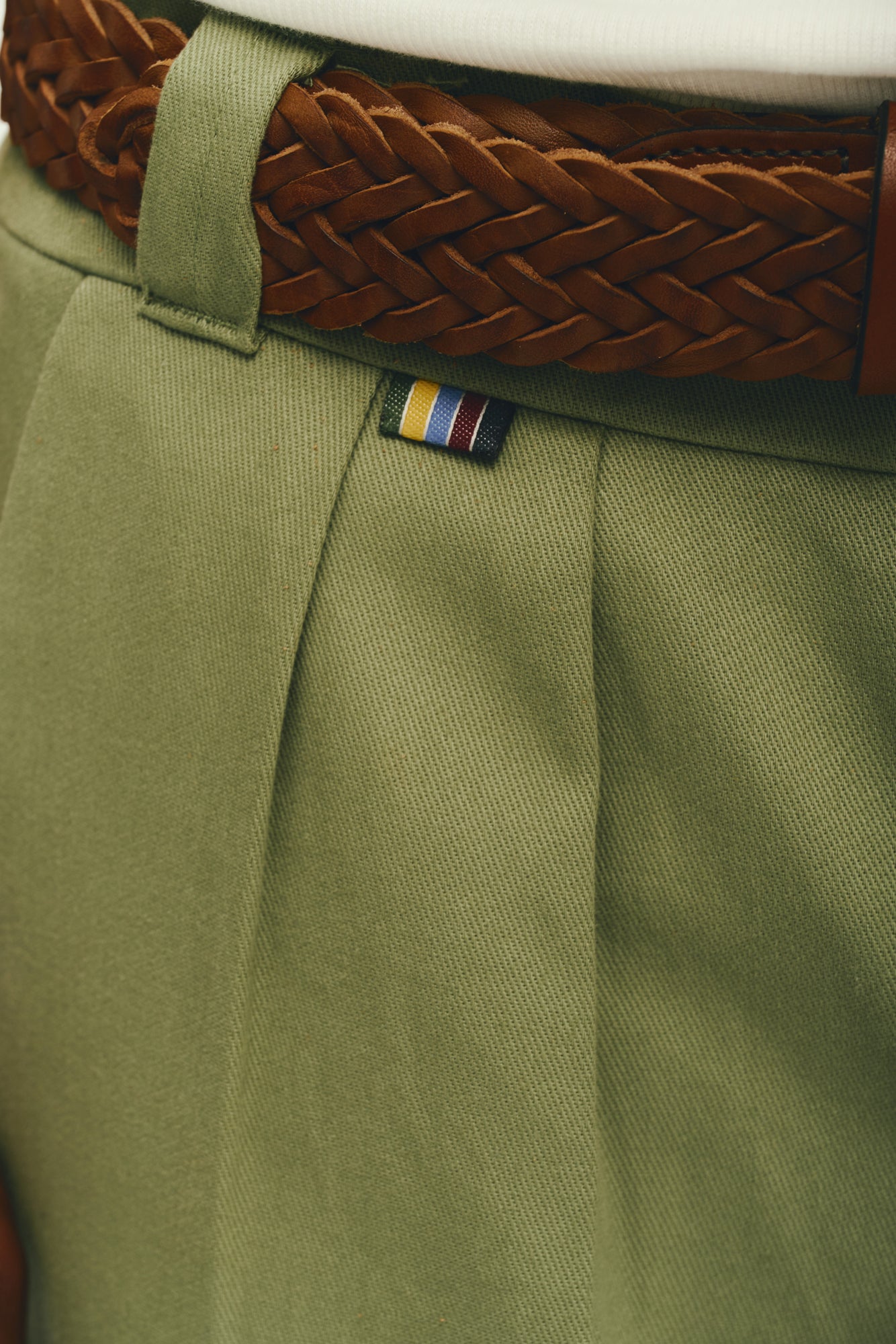 Calça Alfaiataria Dupla Prega - Verde Olive