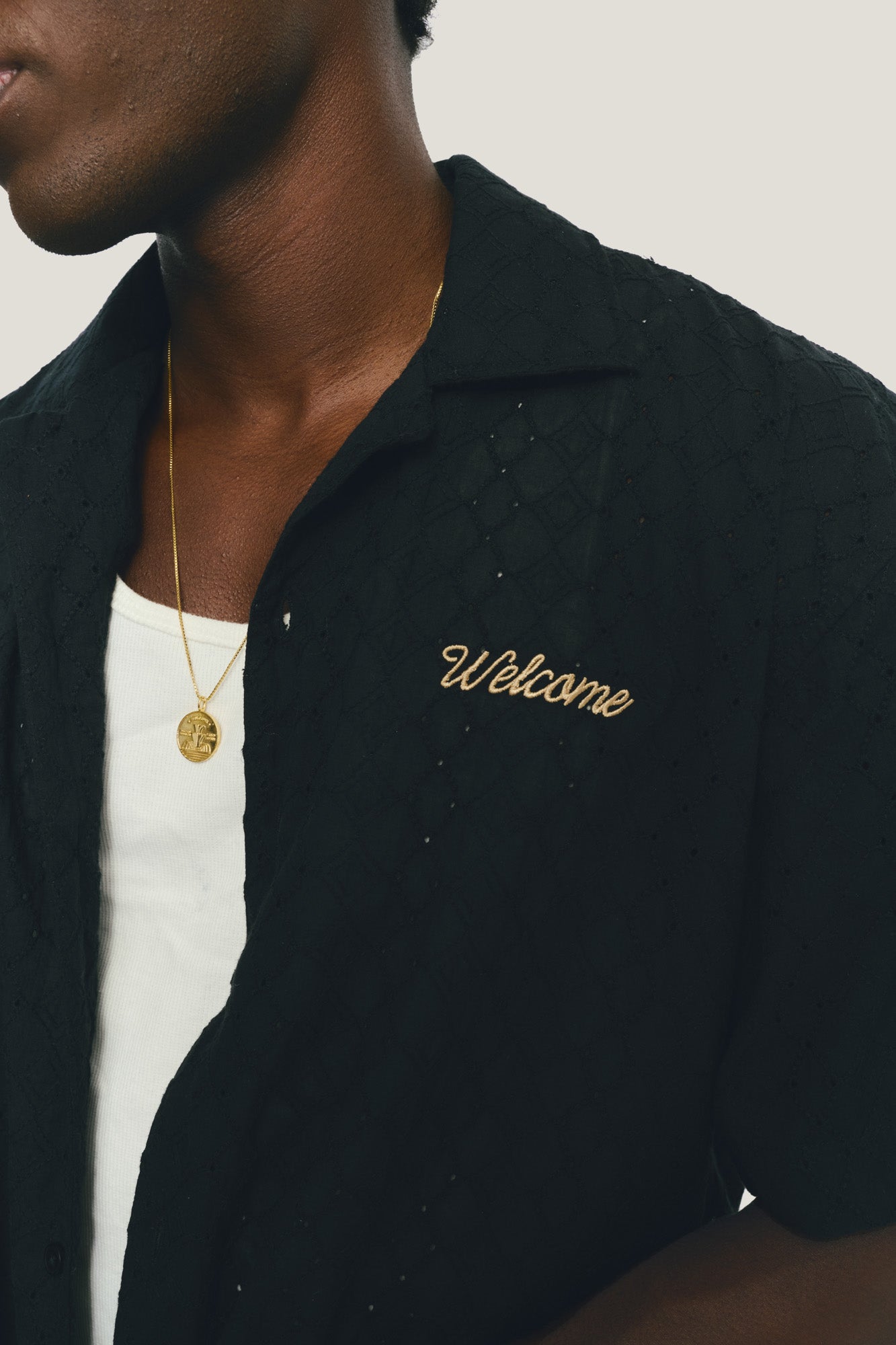 Camisa Laise Script - Preta