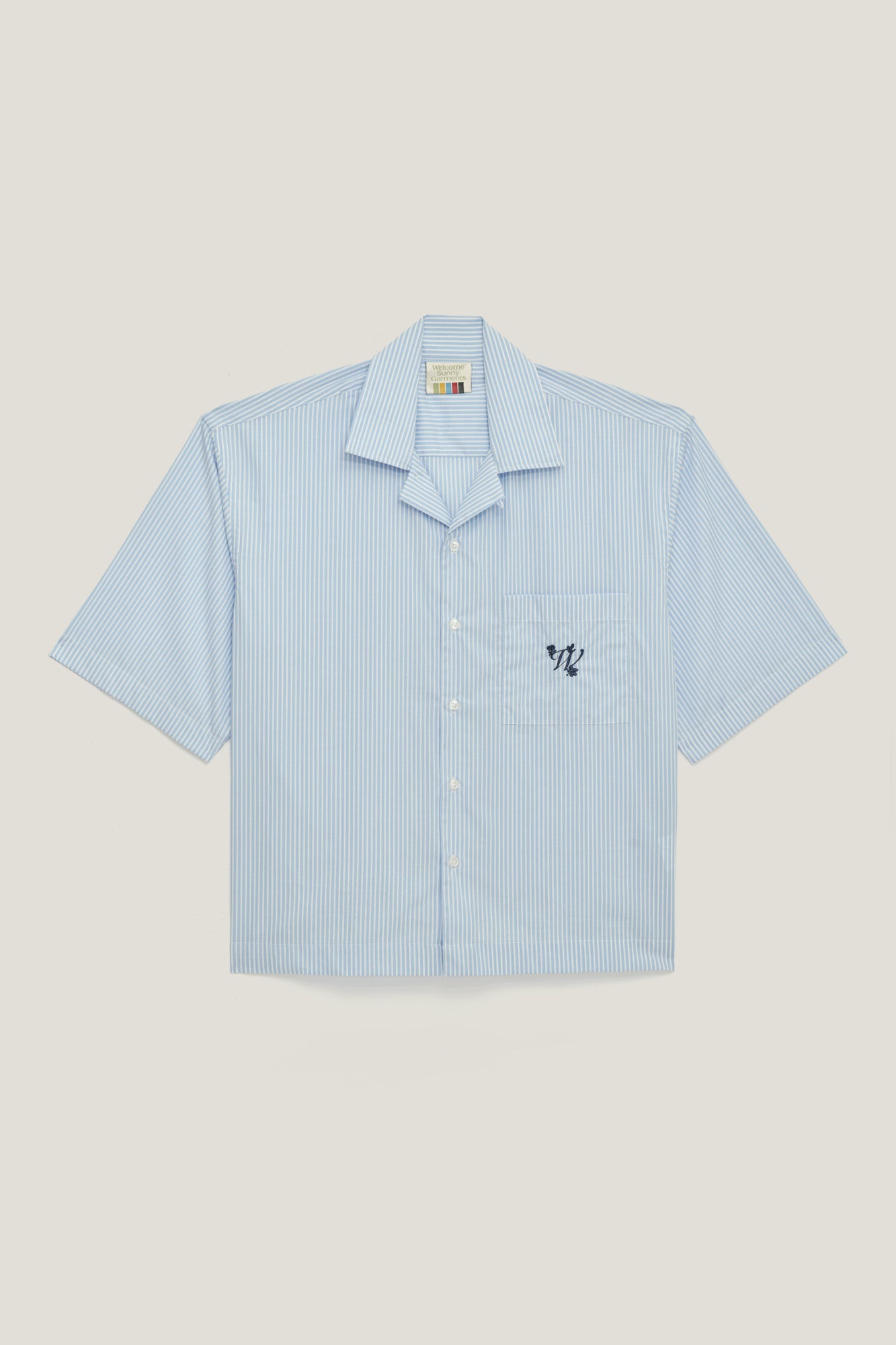 Camisa Resort Listrada Manga 3/4 - Azul