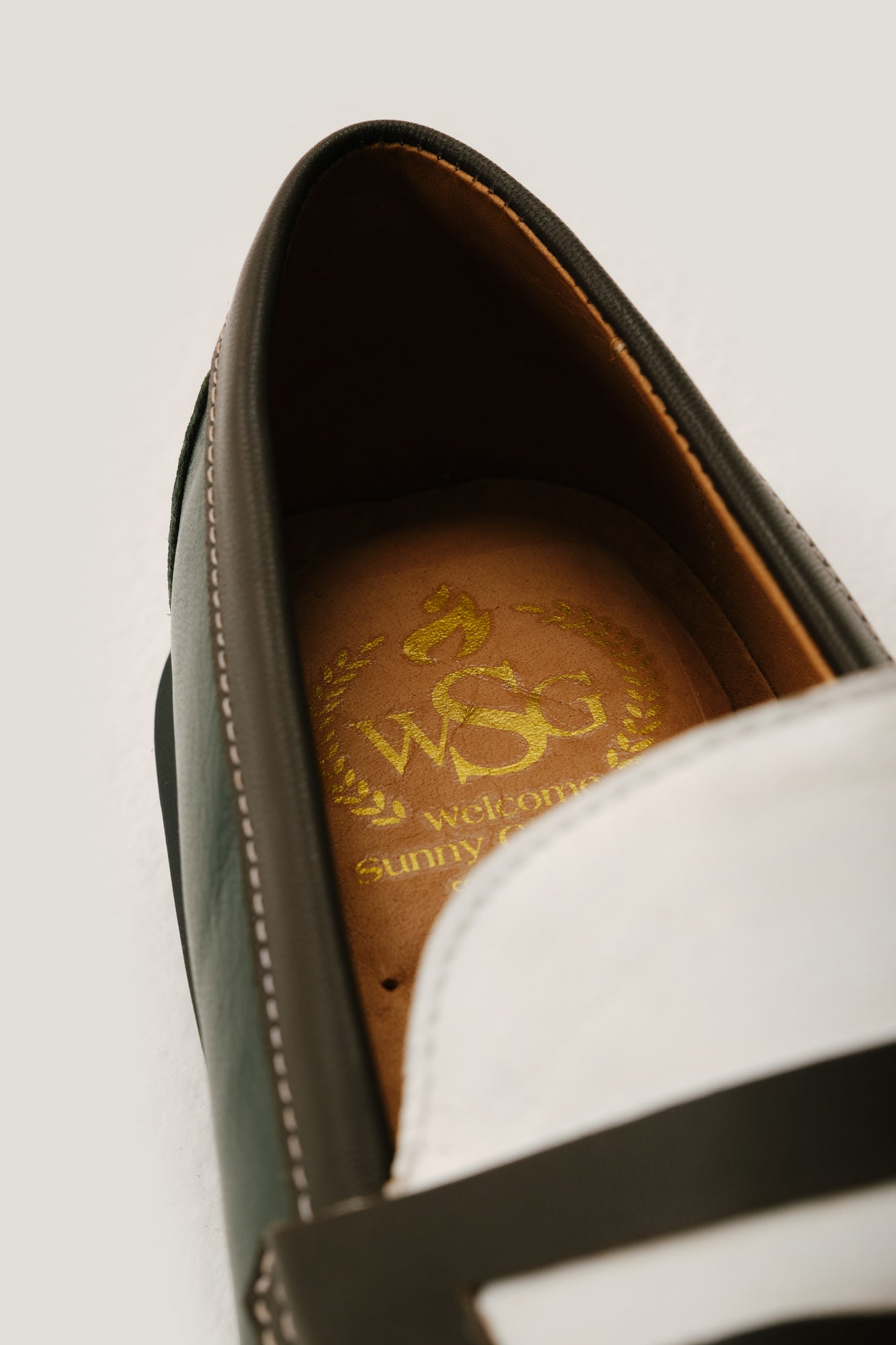 Sapato Penny Loafer Atlântico - Verde e Marrom Whisky