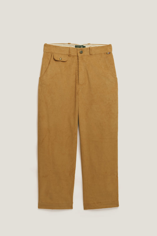 Calça Wide Chino Veludo - Caramelo