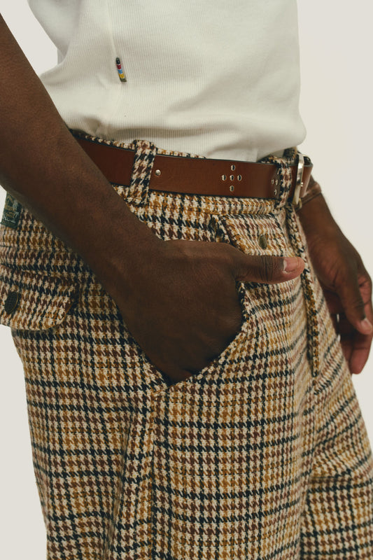 Cinto de Couro Rivet - Marrom Whisky