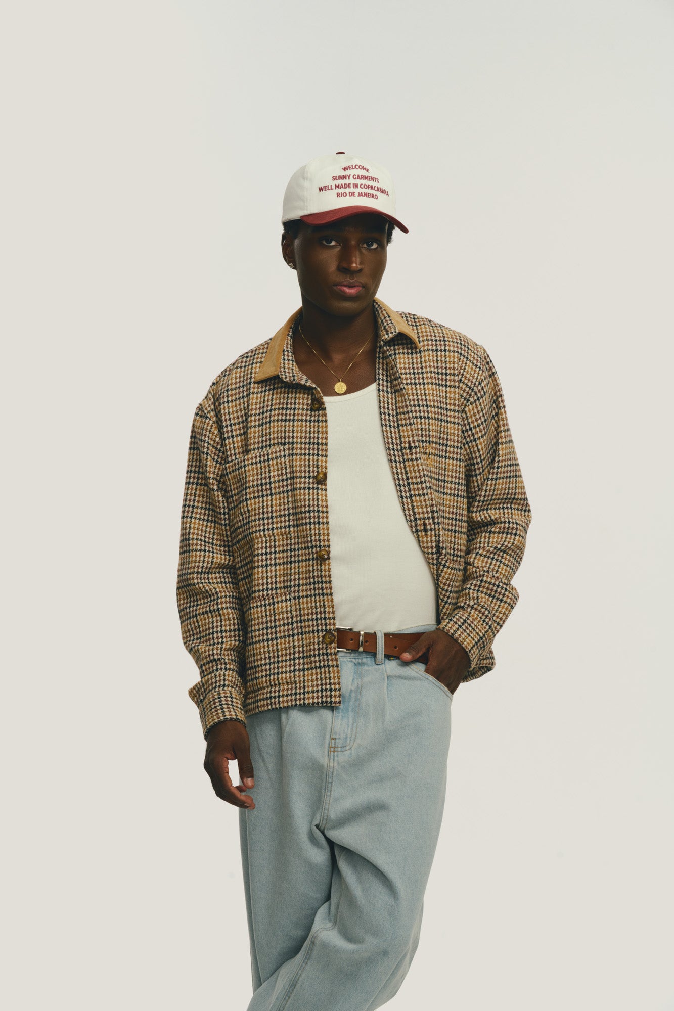 Boné Sunny Garments - Off White e Vinho