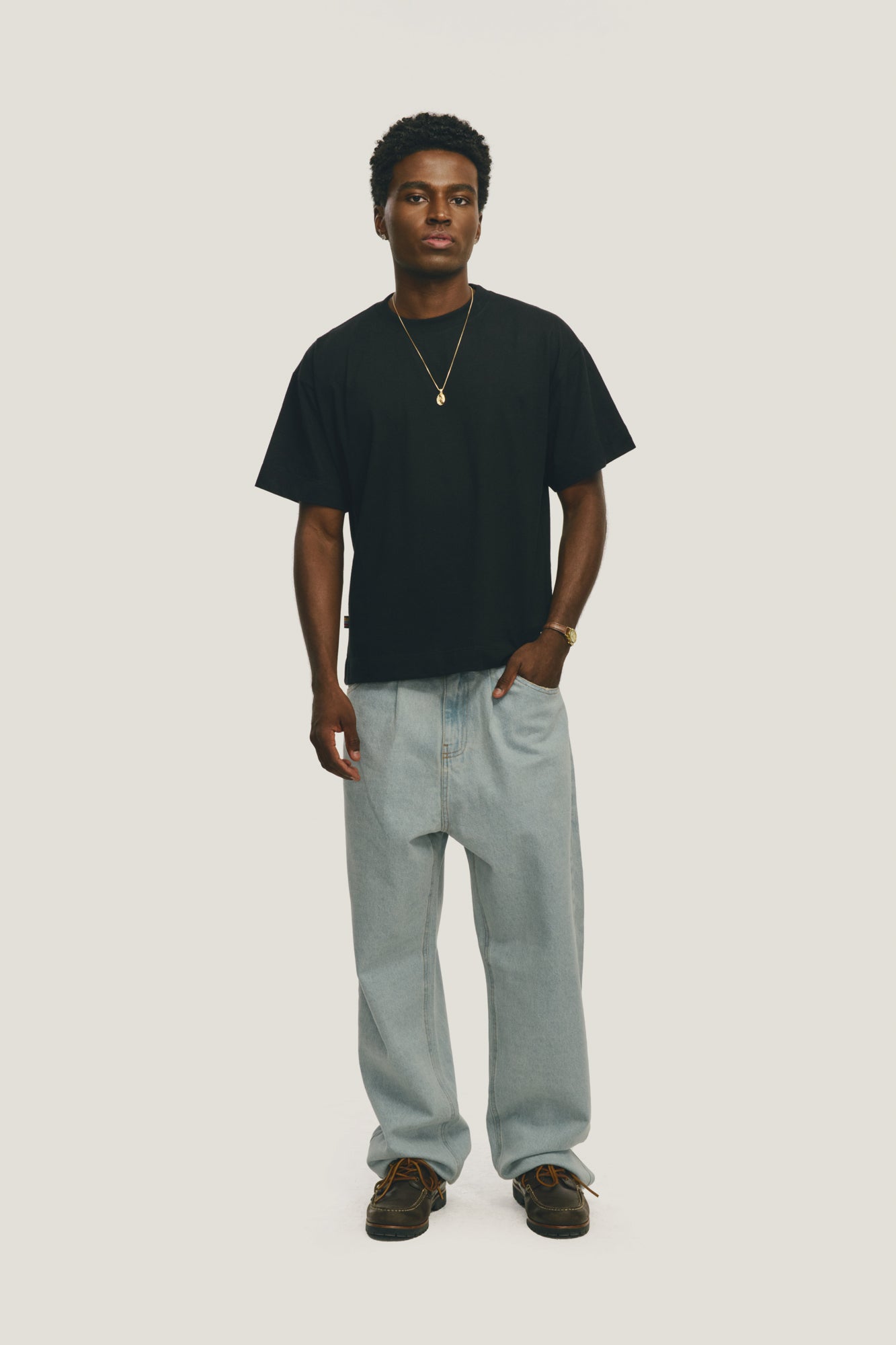 T-shirt Boxy Fit Basic - Preta