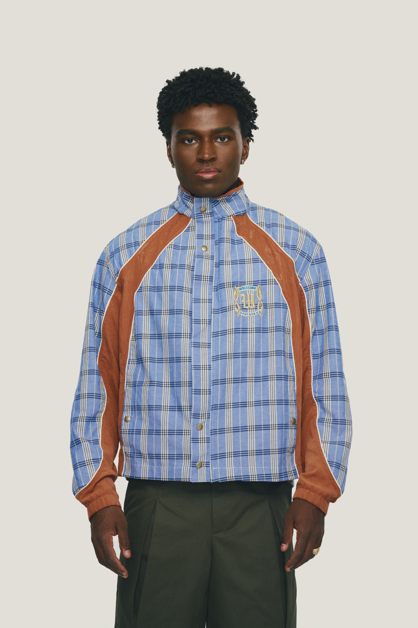 Jaqueta Tracksuit Blue Plaid