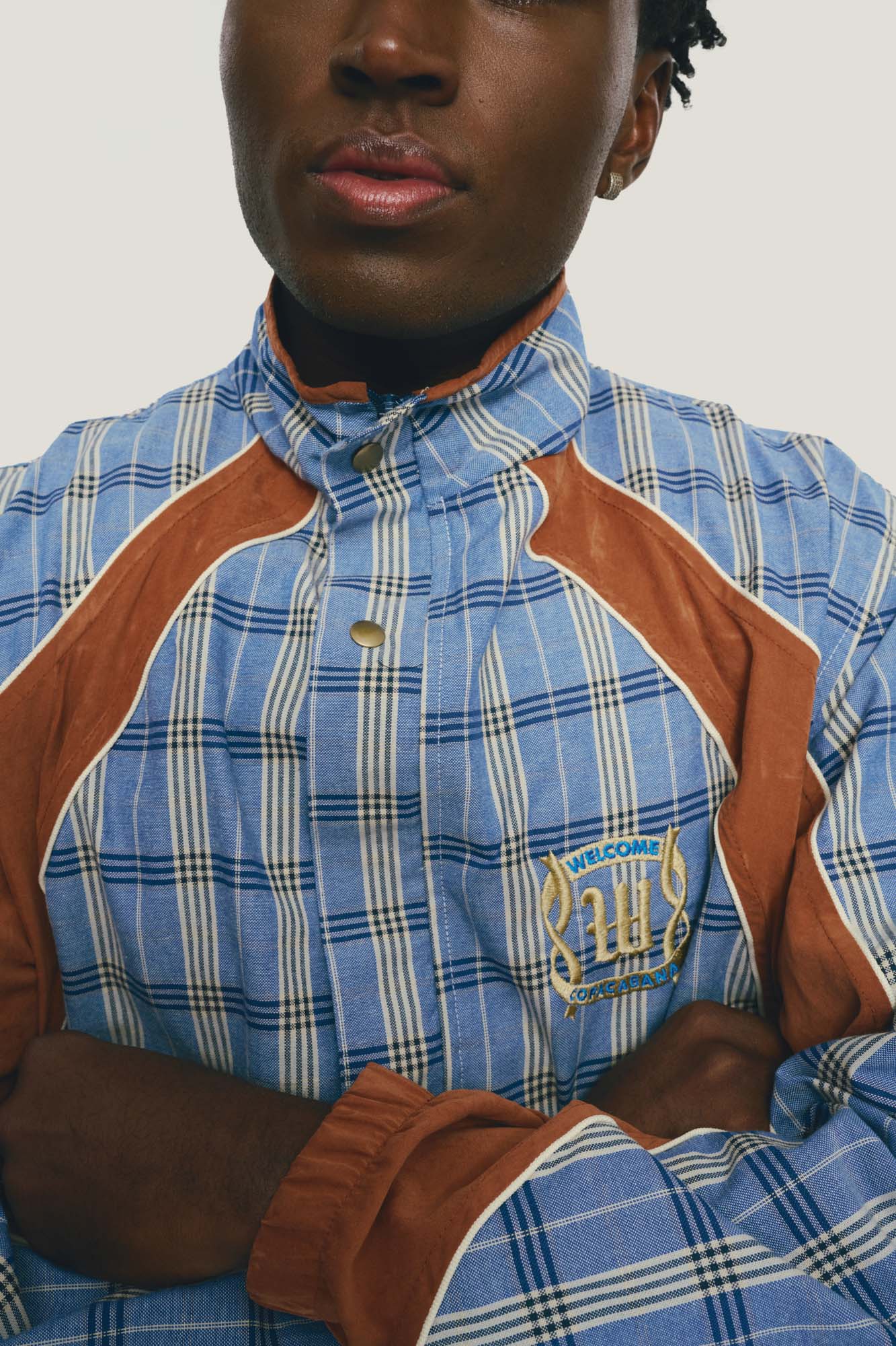 Jaqueta Tracksuit Blue Plaid