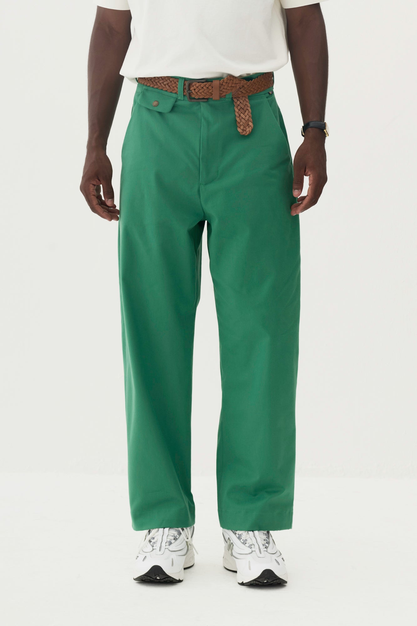 Calça Wide Chino - Verde – Welcome Rio