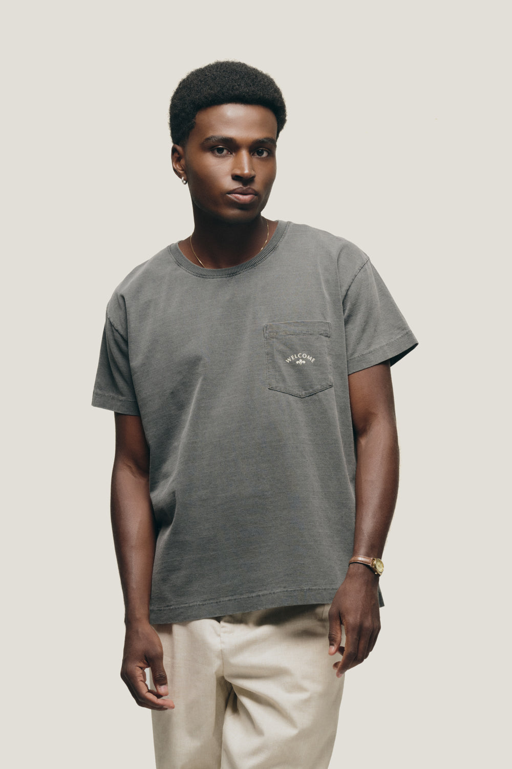 T-shirt Sunny Pocket - Cinza Stoned – Welcome Rio