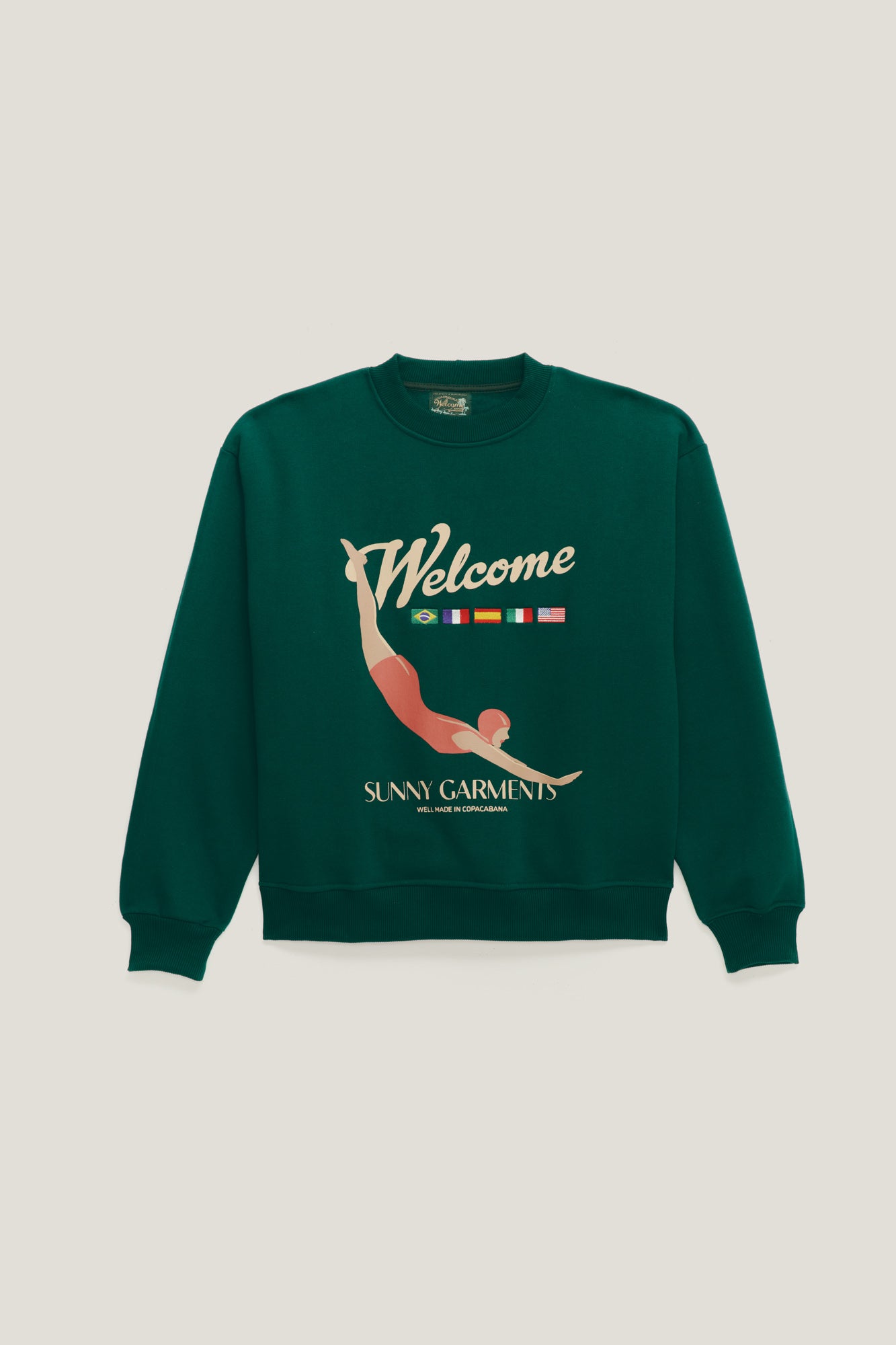 Moletom Crewneck Diving - Verde