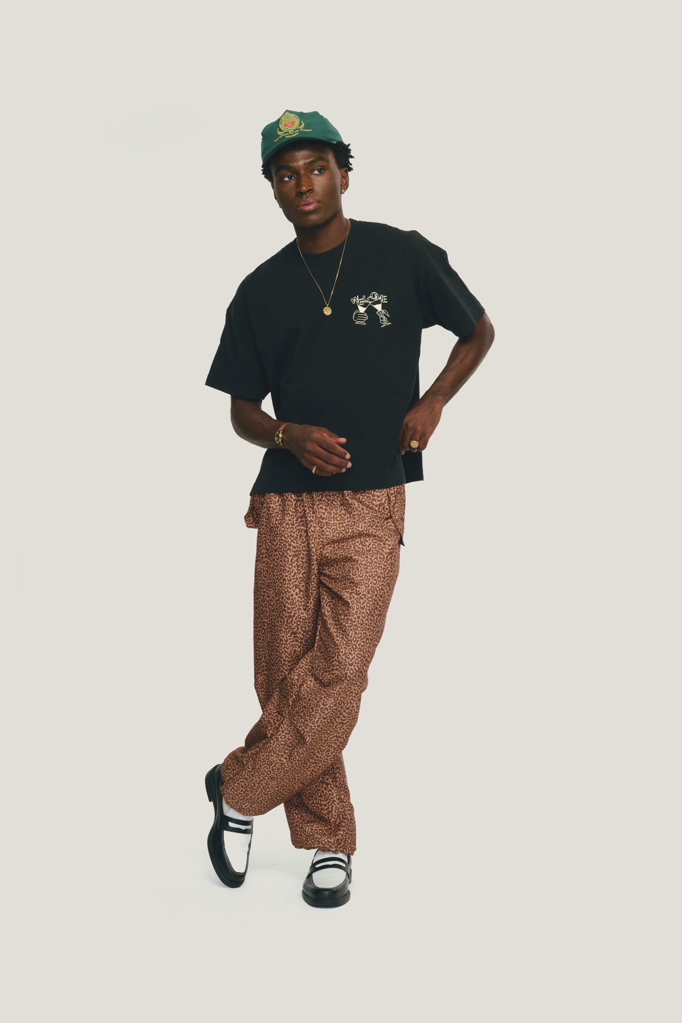 T-shirt Boxy Fit Night Out - Preto