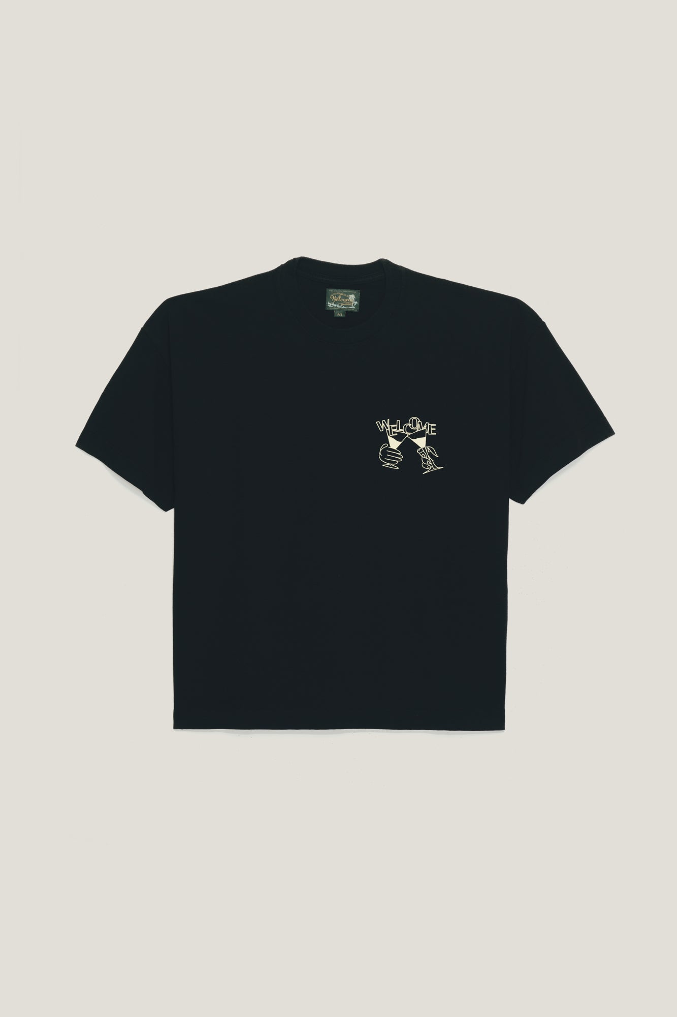 T-shirt Boxy Fit Night Out - Preto