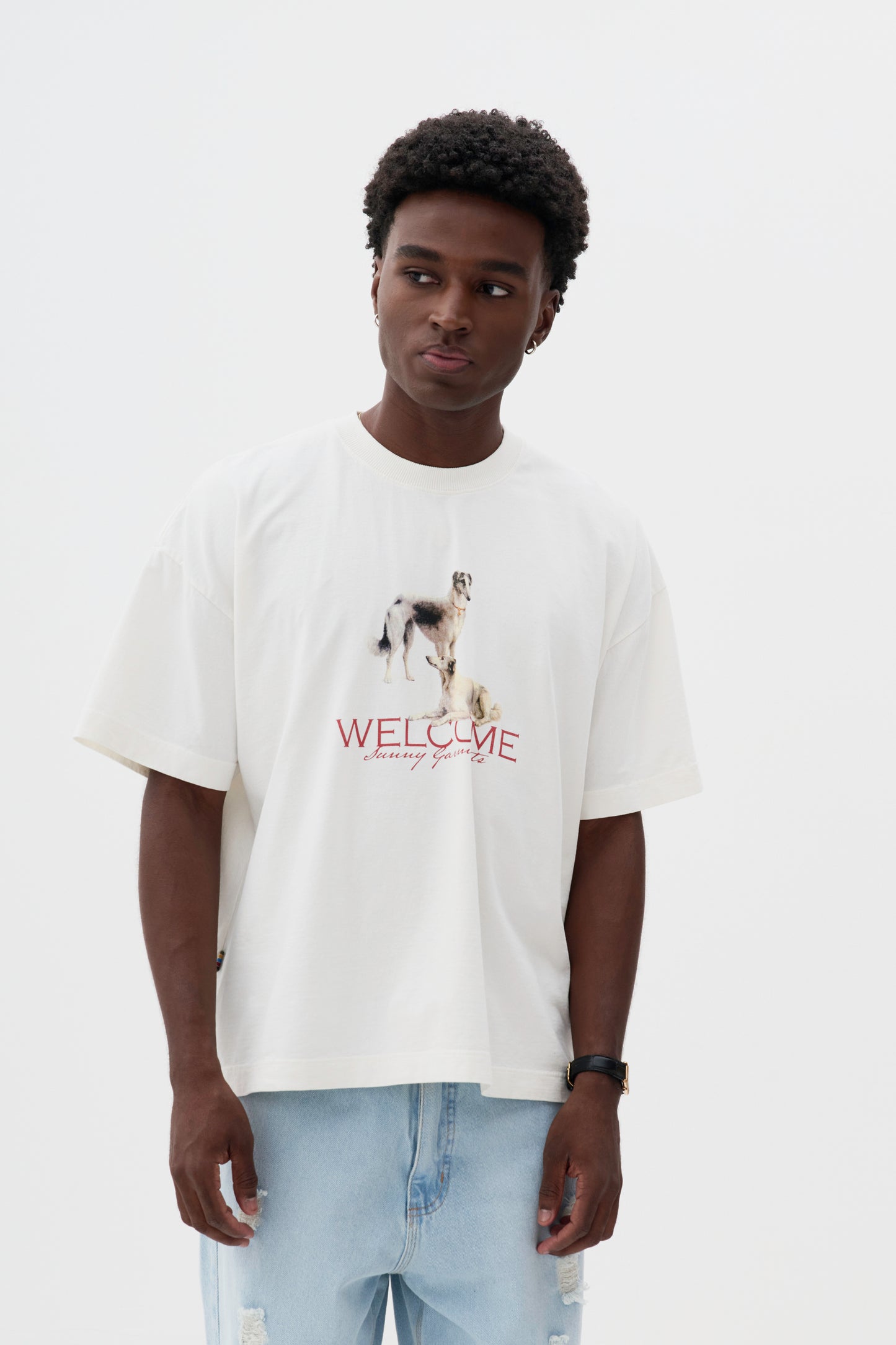 T-Shirt Boxy Fit Galgo - Off White