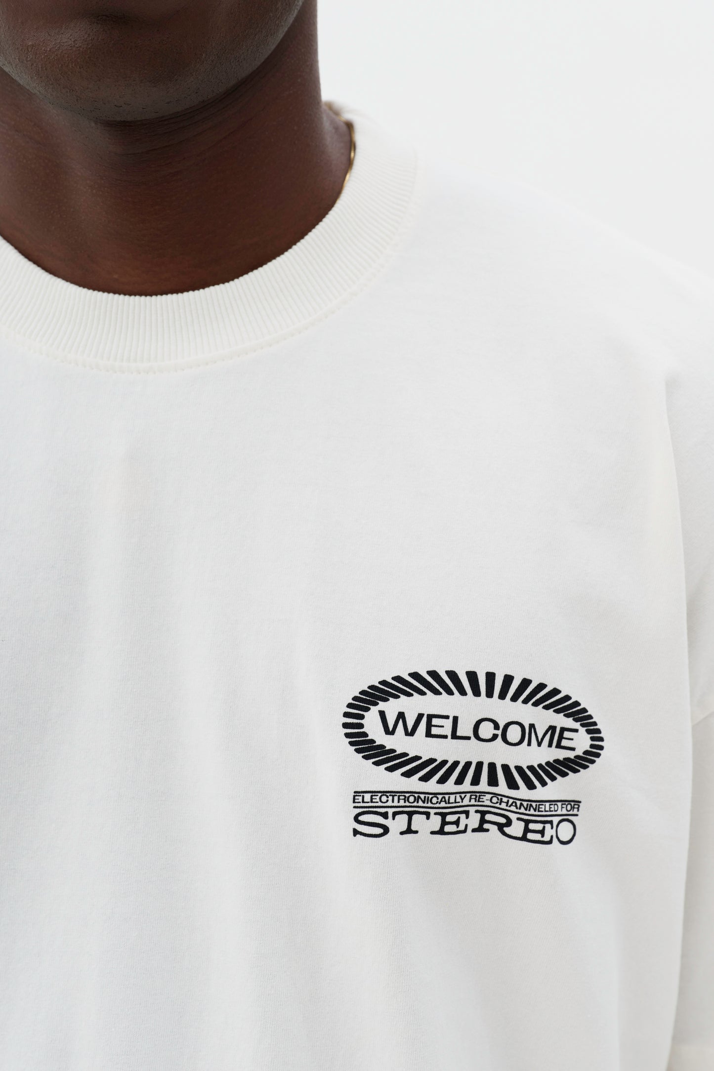 T-shirt Boxy Fit Stereo - Off White