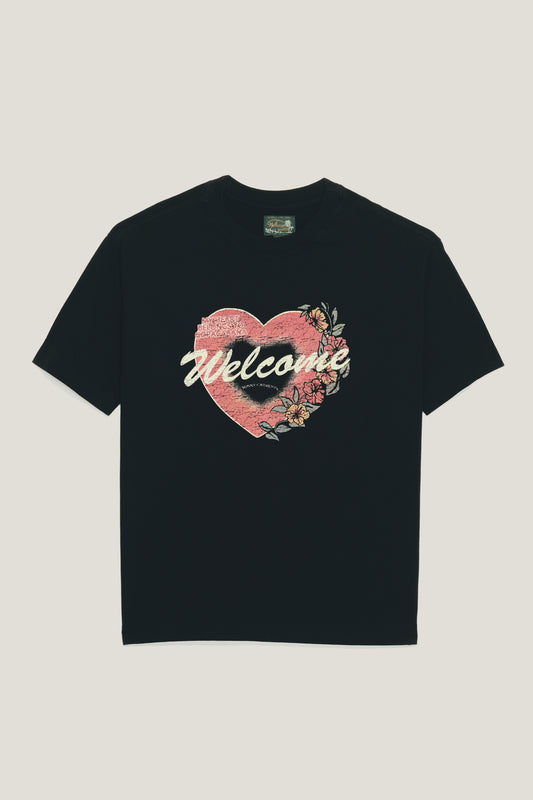 T-shirt Regular Fit Heart Shaped Box - Preta