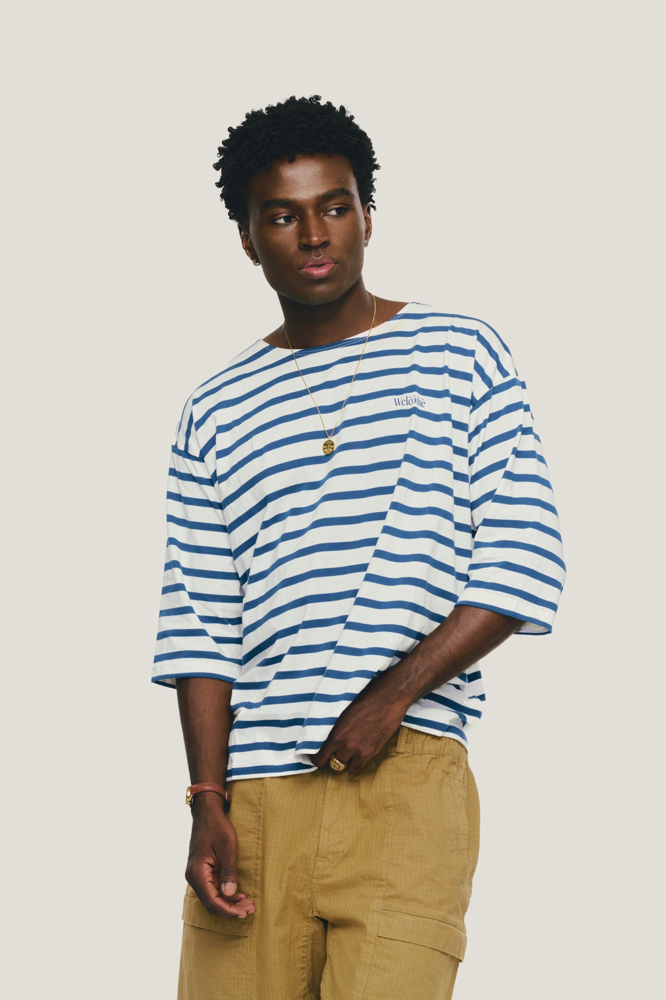 T-shirt Mariner Listrada - Manga 3/4