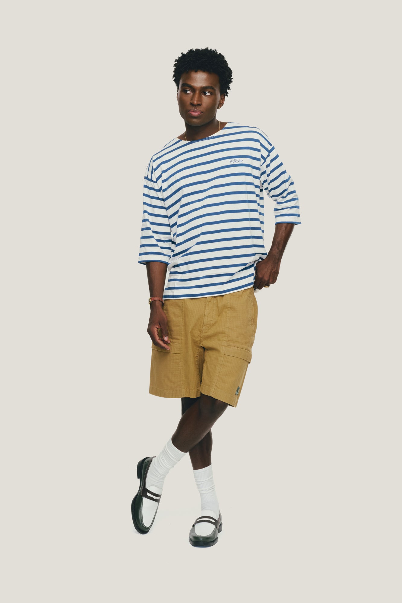 T-shirt Mariner Listrada - Manga 3/4
