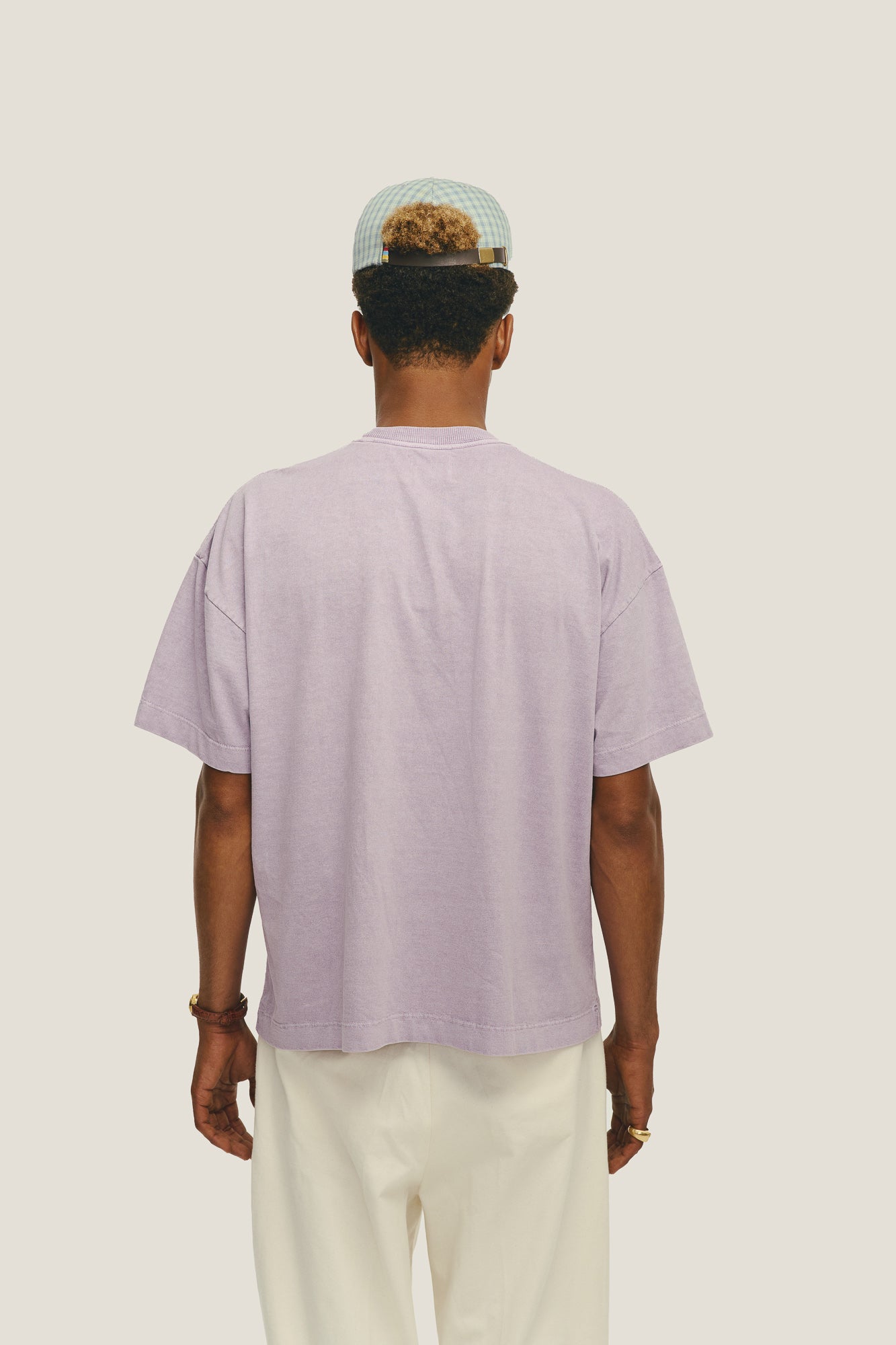 T-shirt Boxy Fit Souvenir - Roxo Stoned