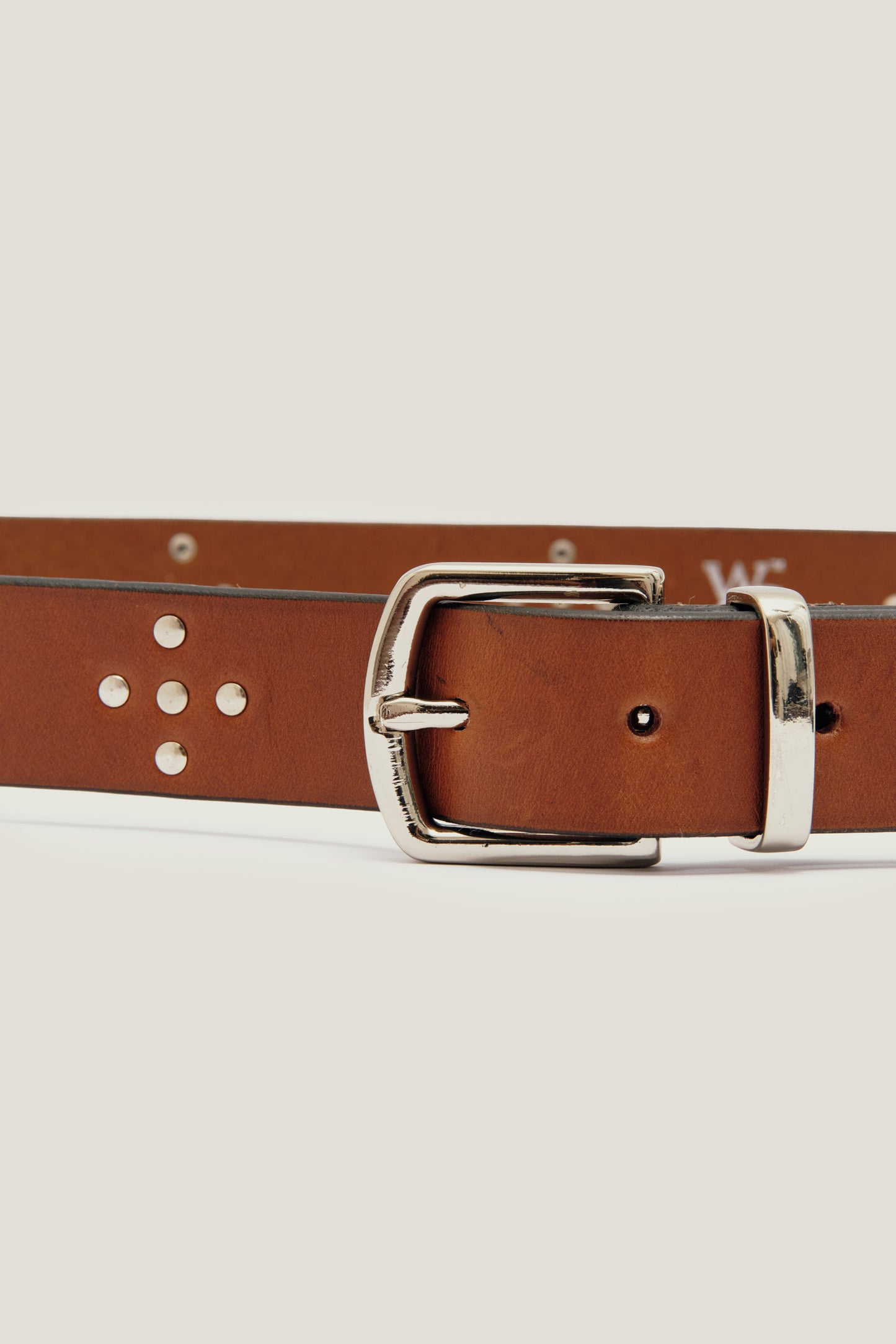 Cinto de Couro Rivet - Marrom Whisky
