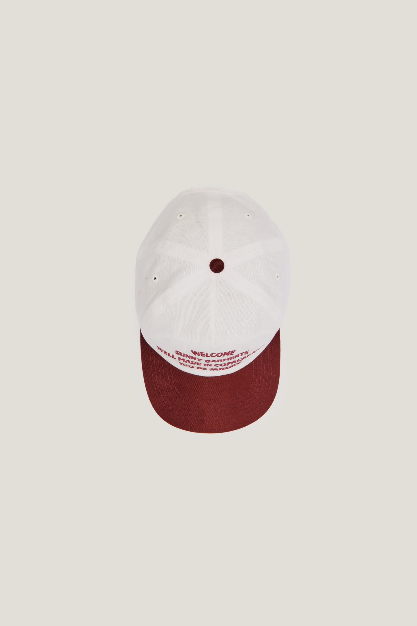 Boné Sunny Garments - Off White e Vinho