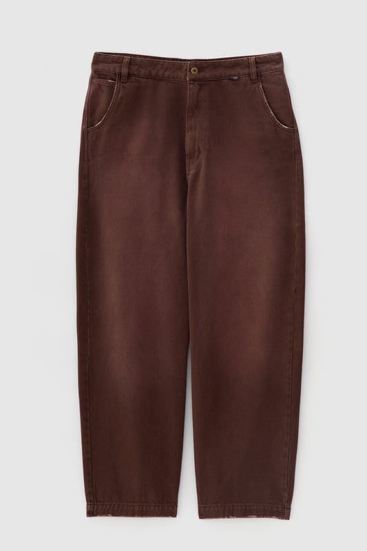 Calça Jeans Wide Dust - Marrom Stoned