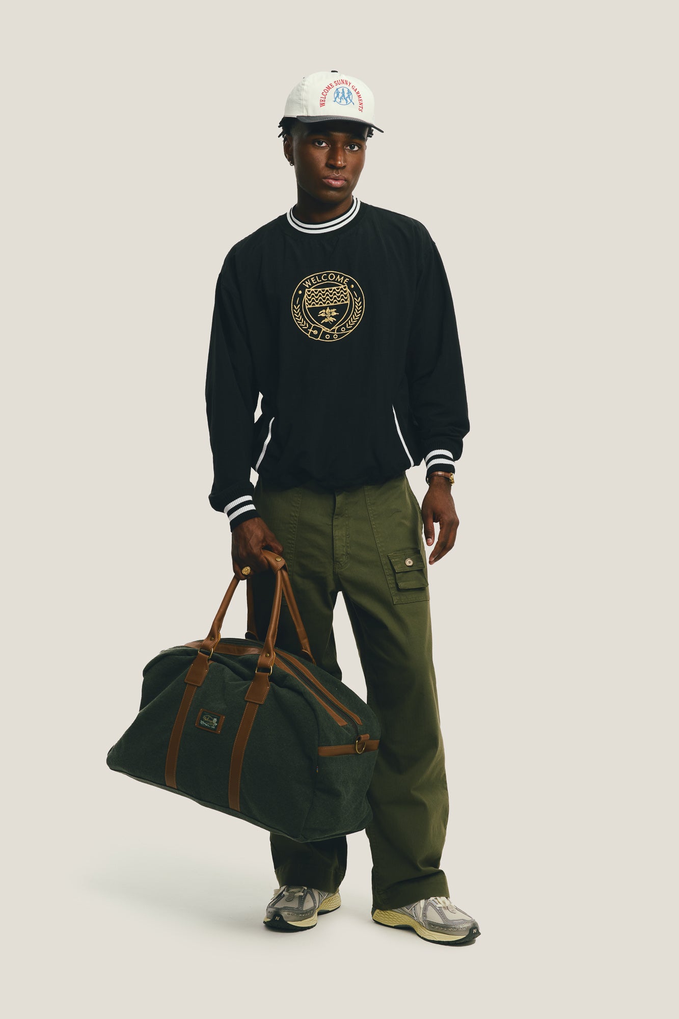Casaco Crewneck Nylon - Preto