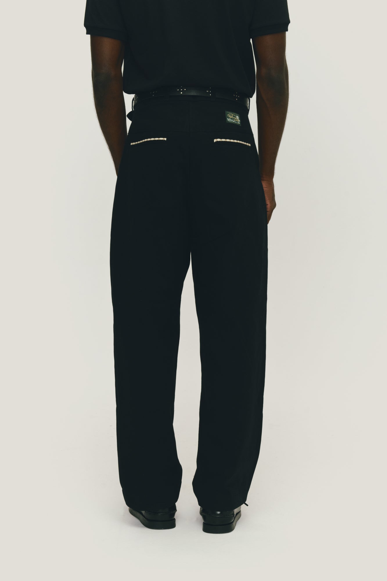 Calça Wide Chino Viés - Preto