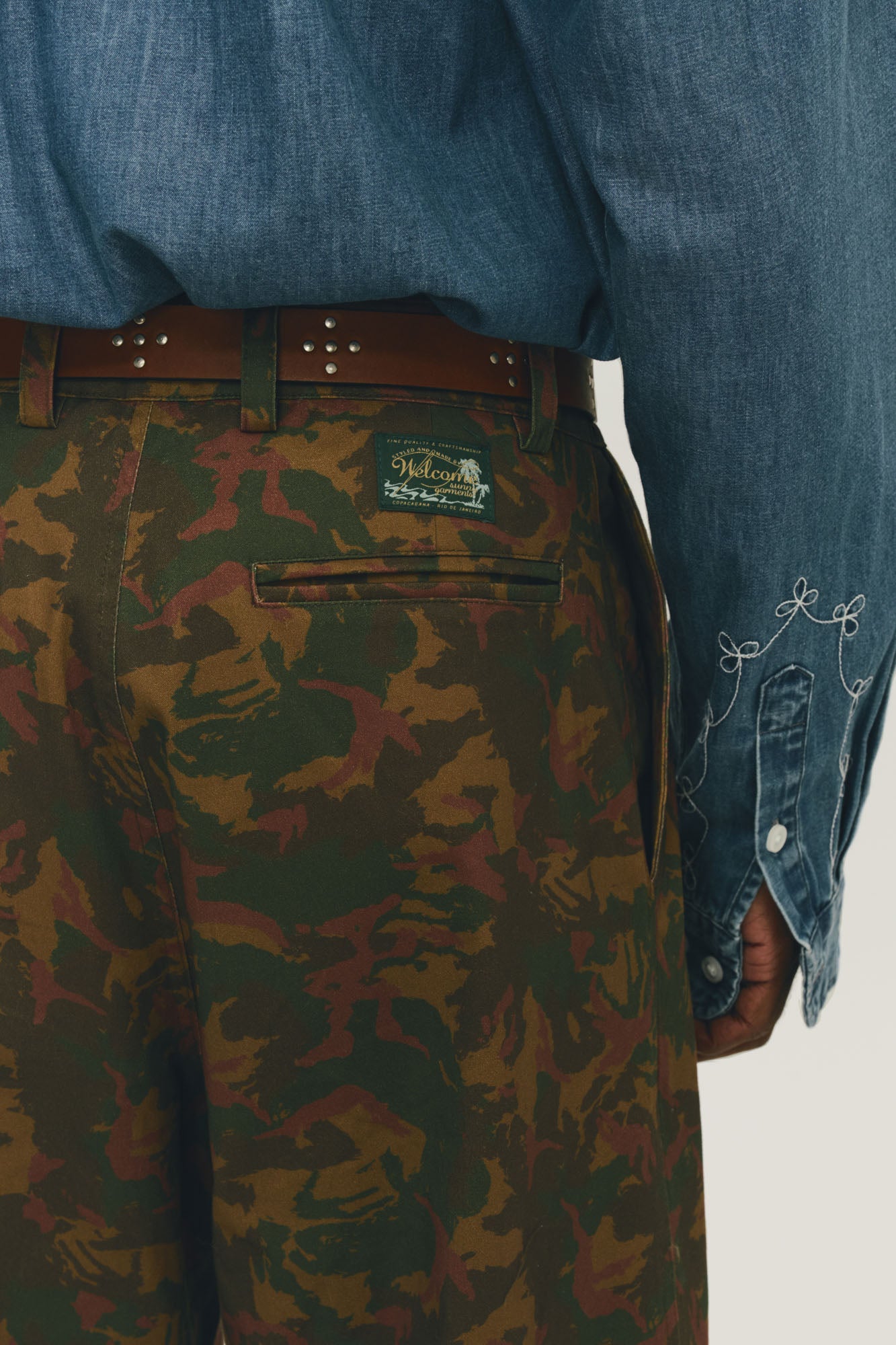 Calça Wide Chino - Camuflado Felini