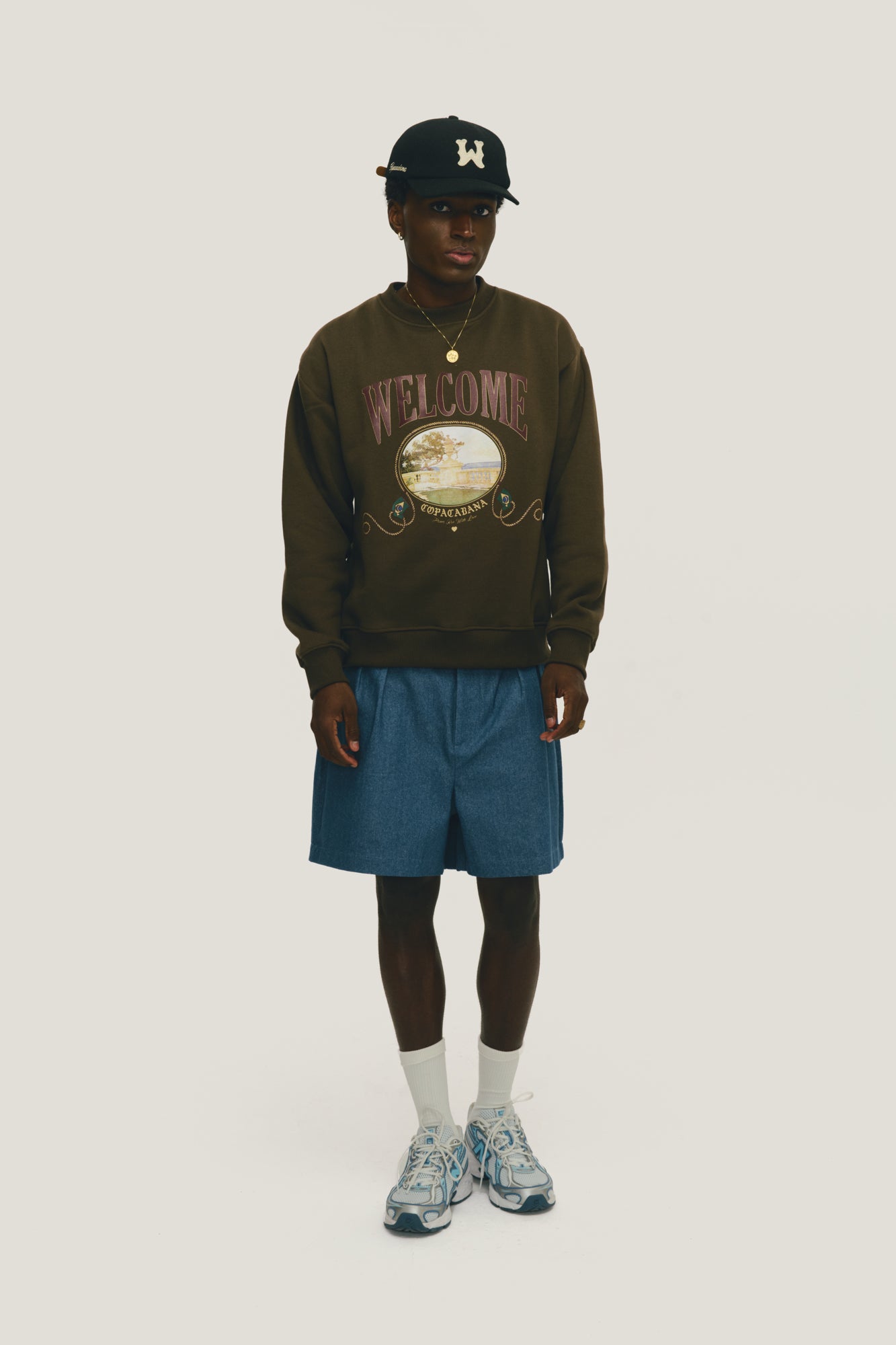 Casaco Crewneck Souvenir - Marrom
