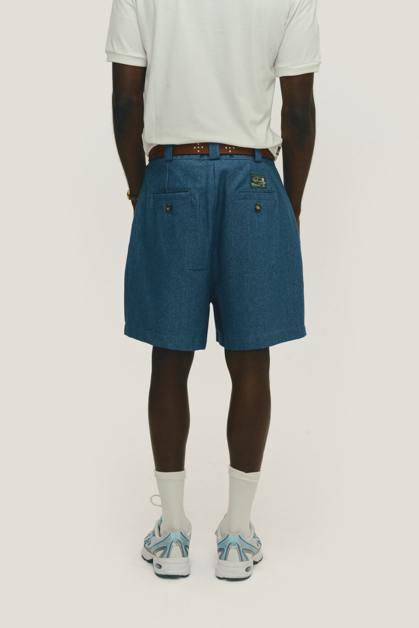 Bermuda Alfaiataria Dupla Prega Jeans - Média