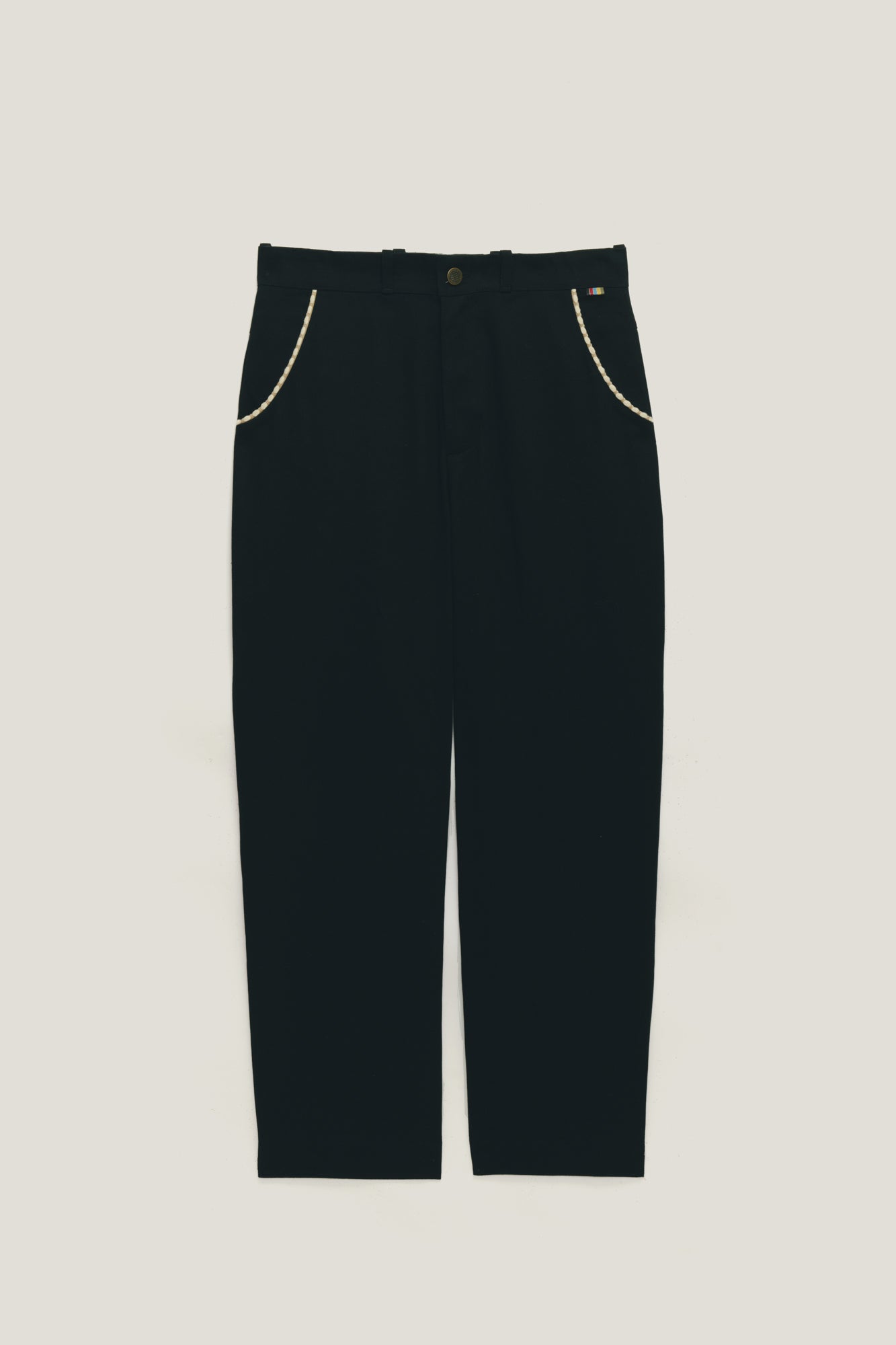 Calça Wide Chino Viés - Preto