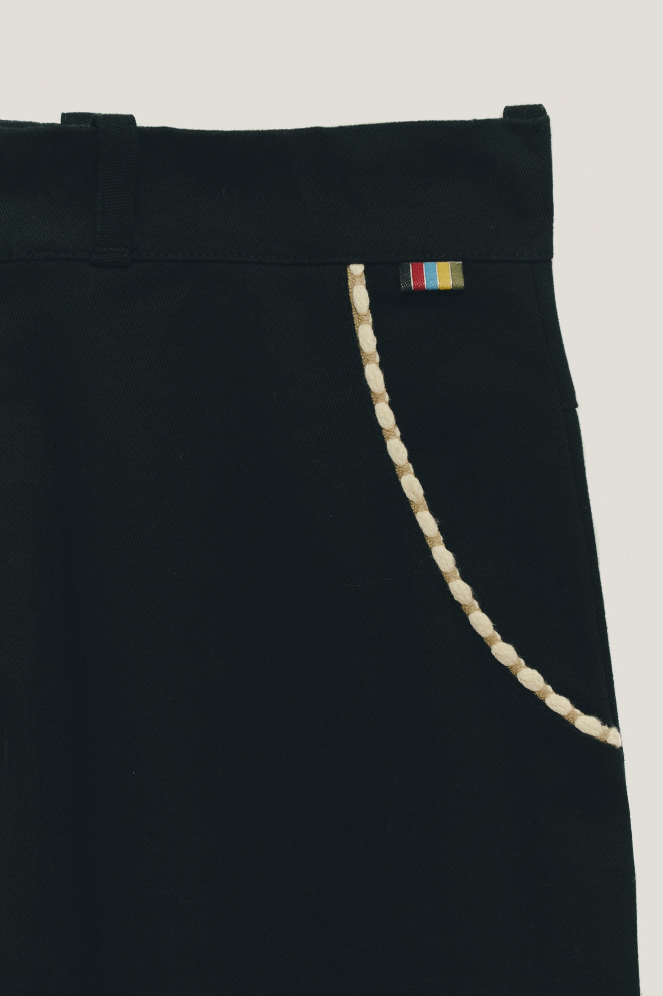 Calça Wide Chino Viés - Preto