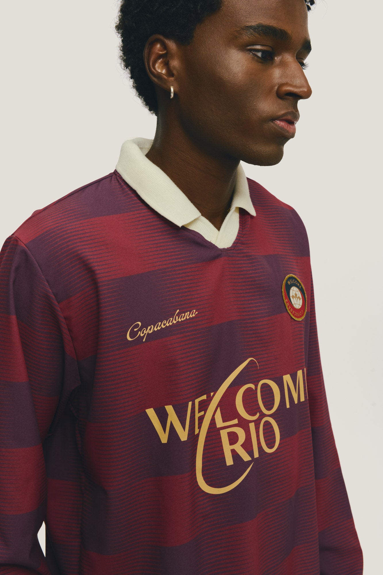 Camisa Jersey Cherry - Vinho e Rosa