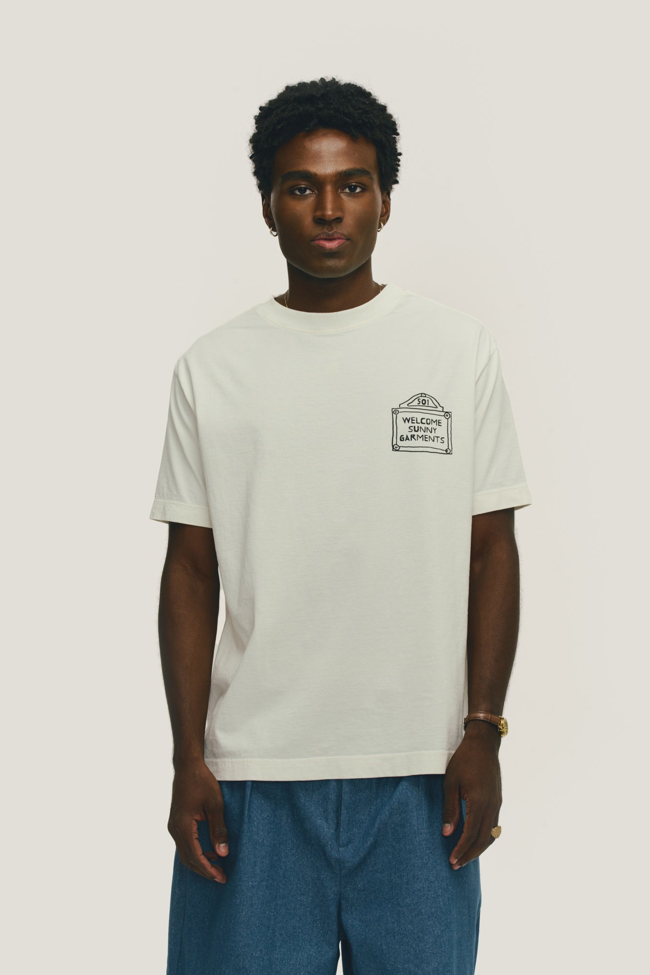 T-Shirt Regular Fit Vase - Off White