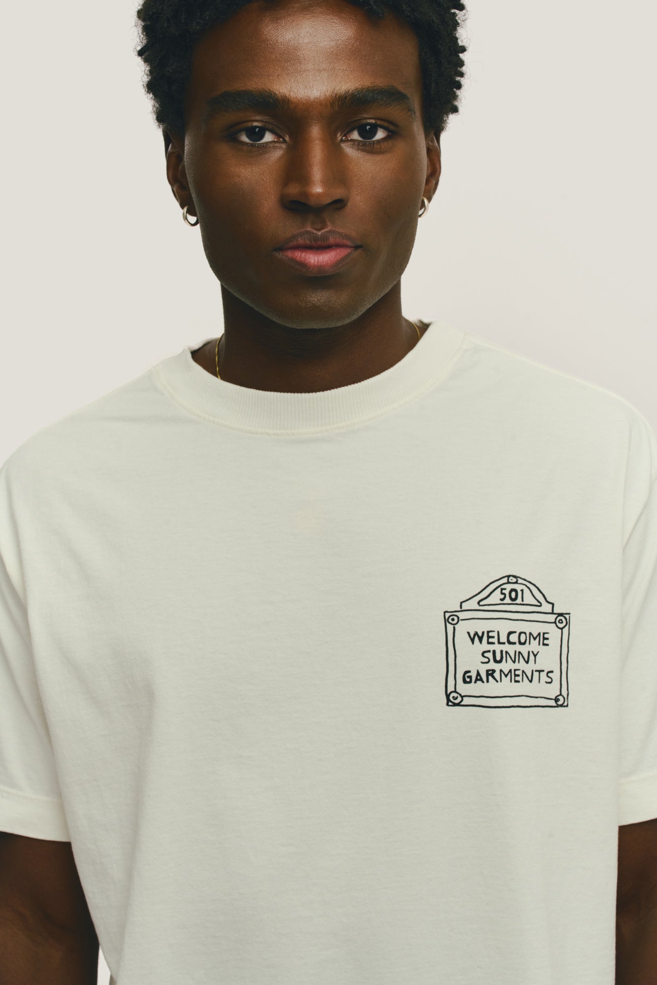 T-Shirt Regular Fit Vase - Off White