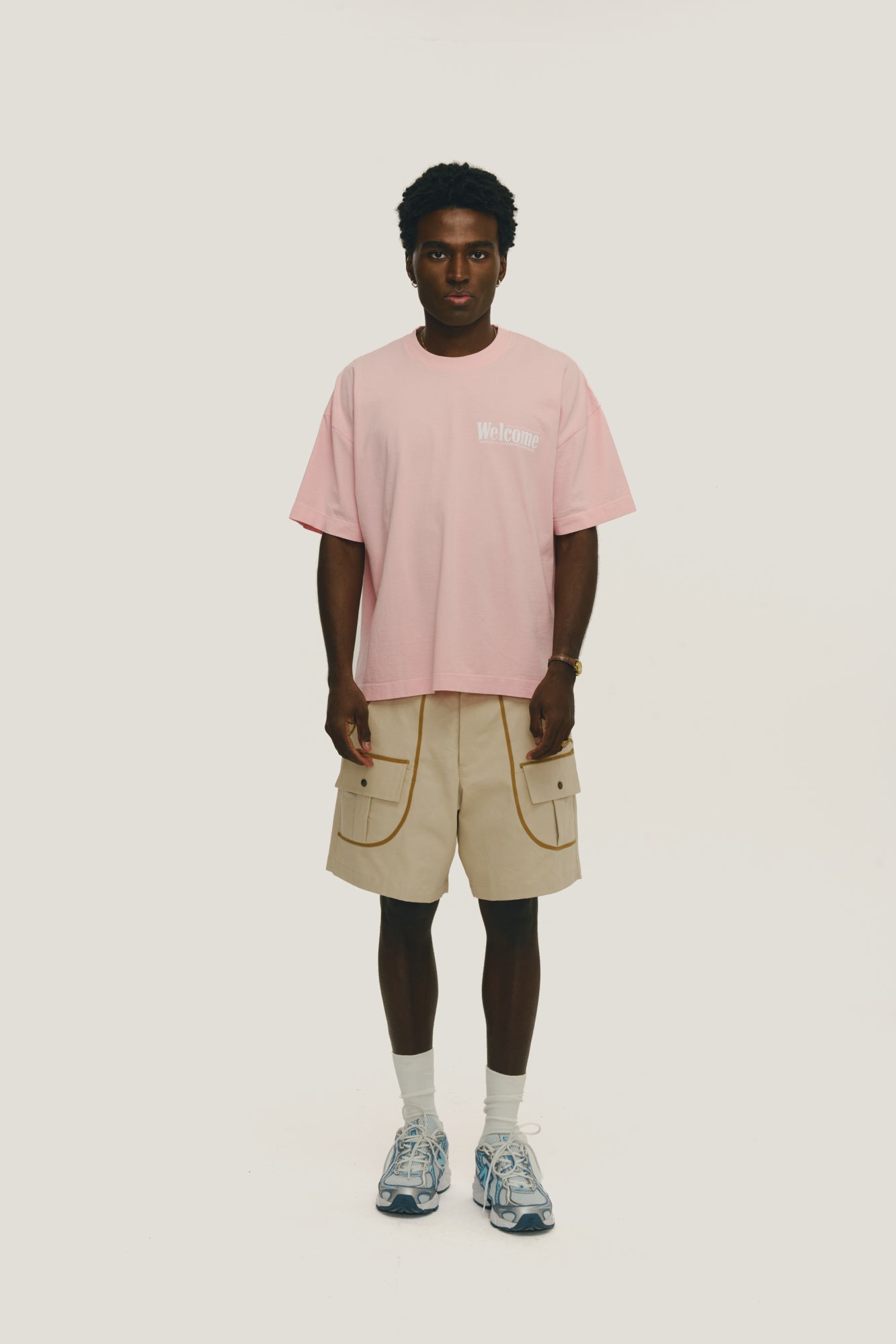 T-Shirt Boxy Fit Taxi Rider - Rosa Stoned
