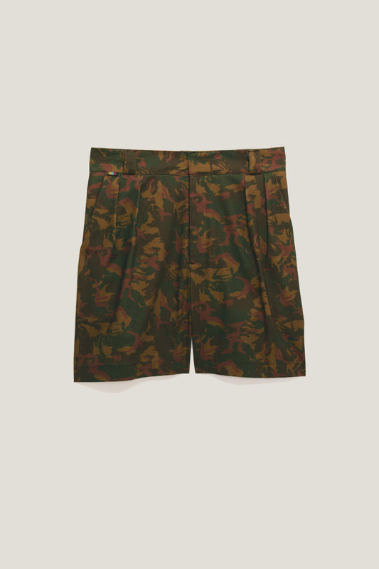 Bermuda Alfaiataria Dupla Prega - Camuflado Felini