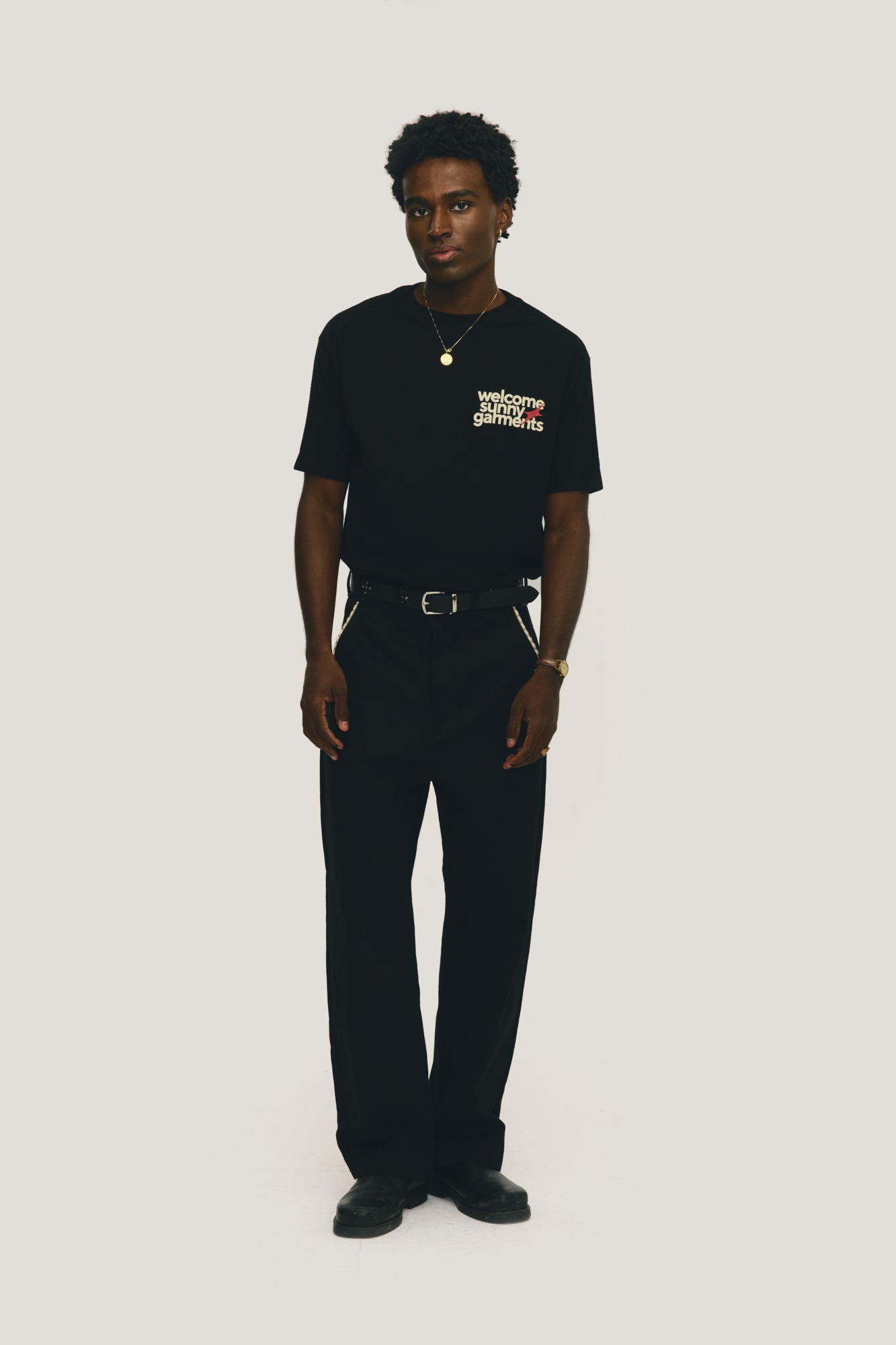 T-Shirt Regular Fit Star - Preto