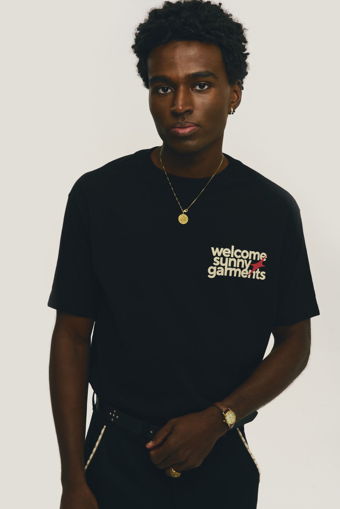 T-Shirt Regular Fit Star - Preto