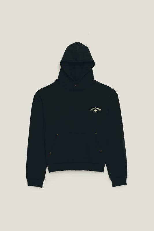 Hoodie Boxy Fit Tulipa - Preto