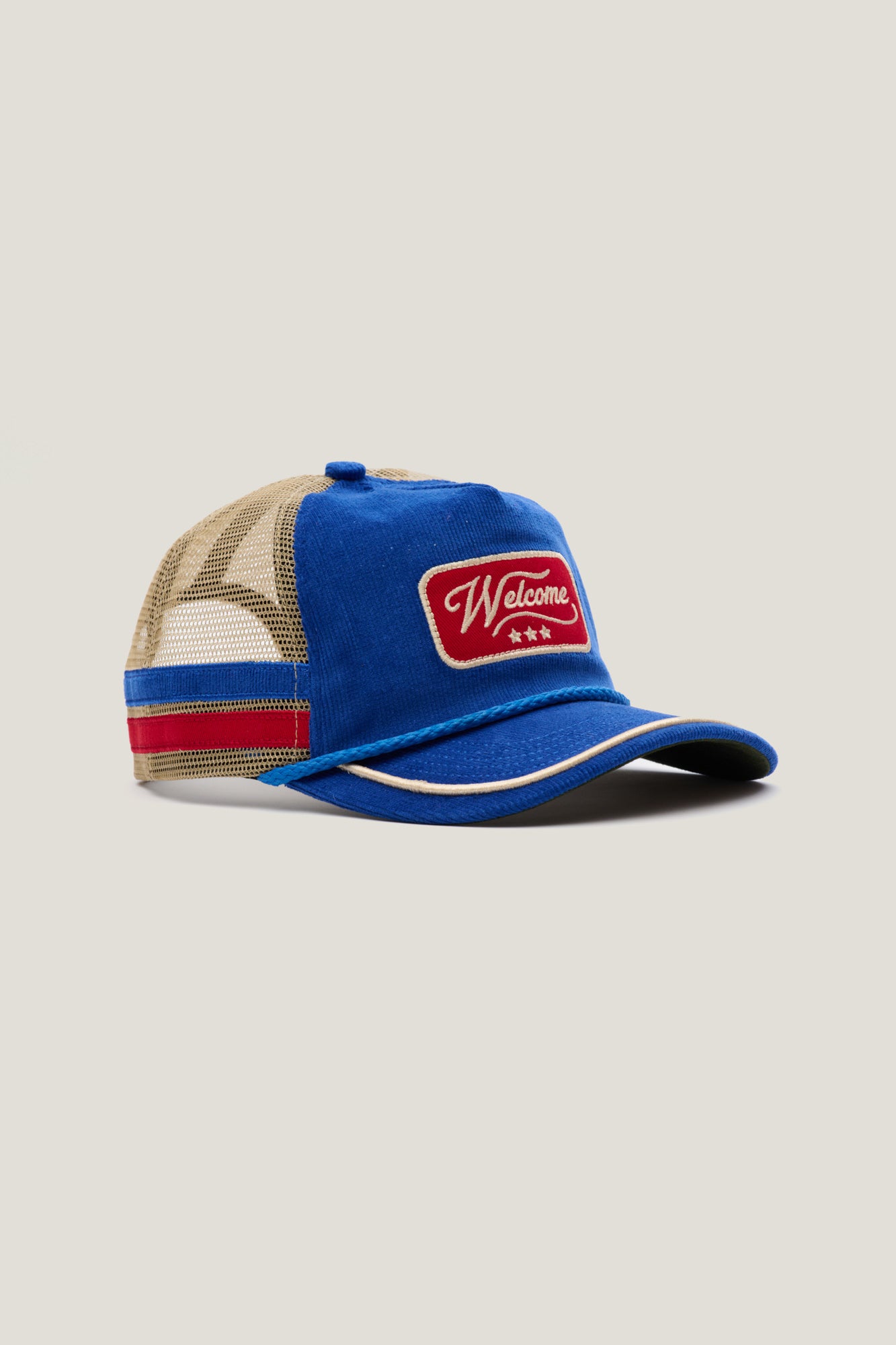 Boné Veludo Trucker - Azul Royal