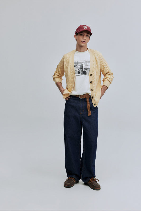 T-shirt Comfort Fit Postcard Hering + Welcome - Off White