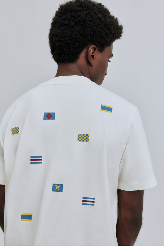 T-shirt Comfort Fit Boats Hering + Welcome - Off White