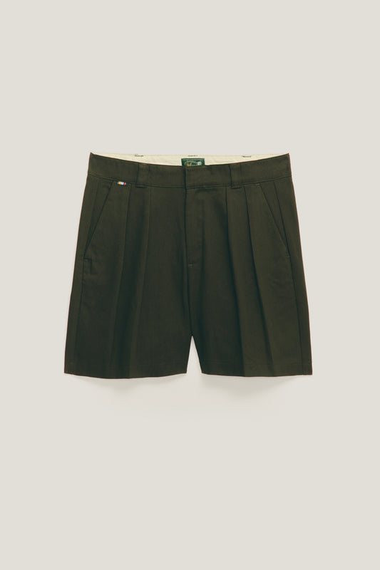 Bermuda Alfaiataria Dupla Prega - Verde Militar