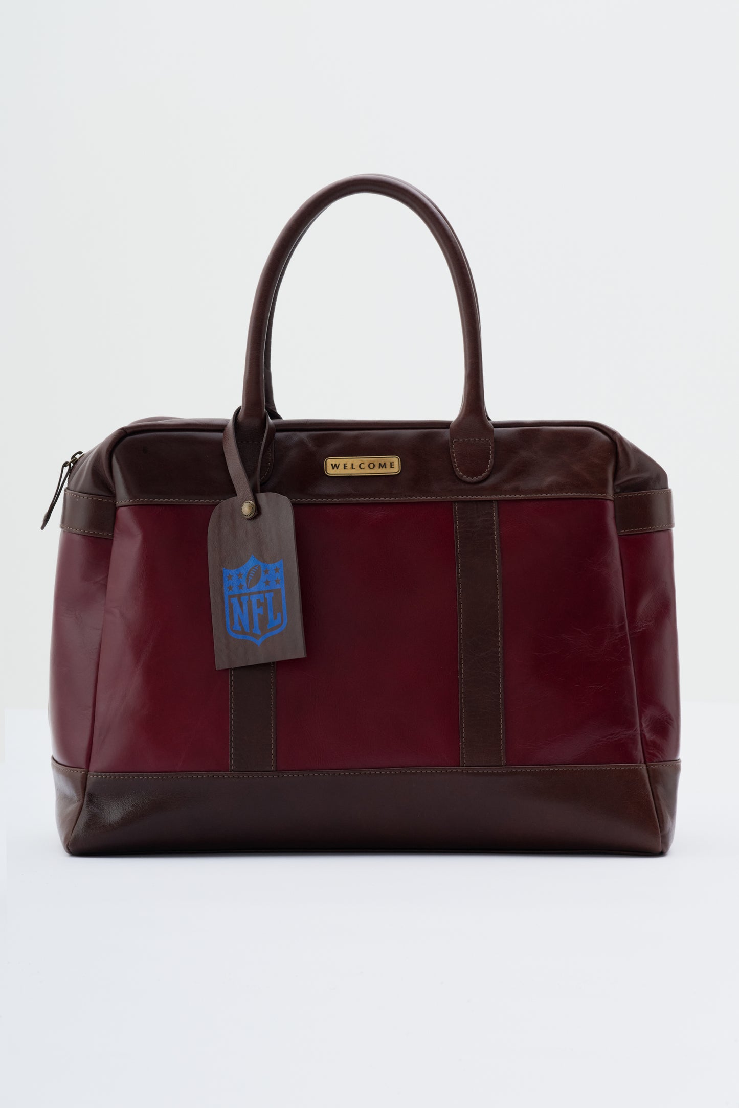 Bolsa de Couro x NFL - Vinho e Marrom